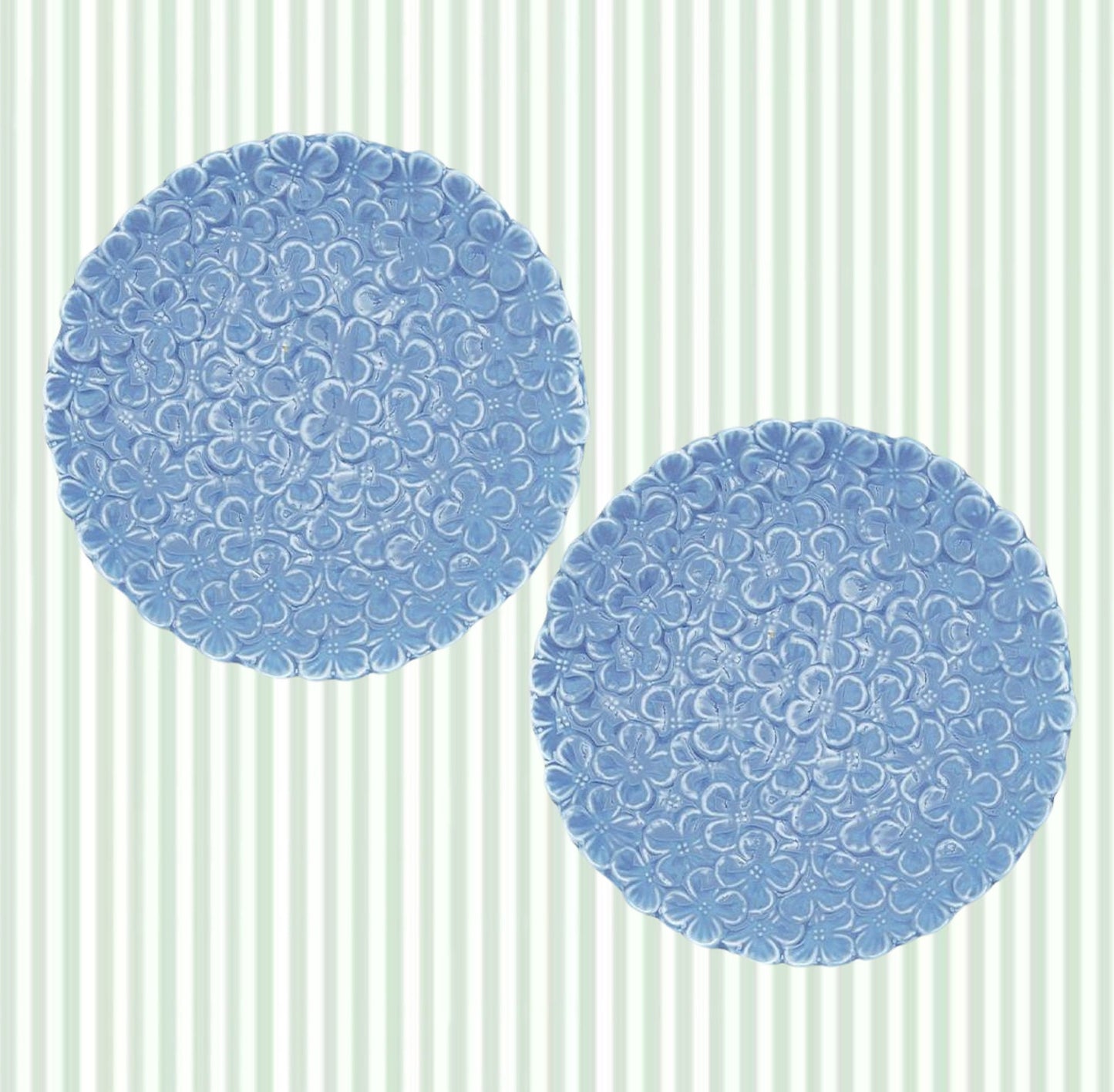 Set of Blue Hydrangea Tidbit Appetizer Plates