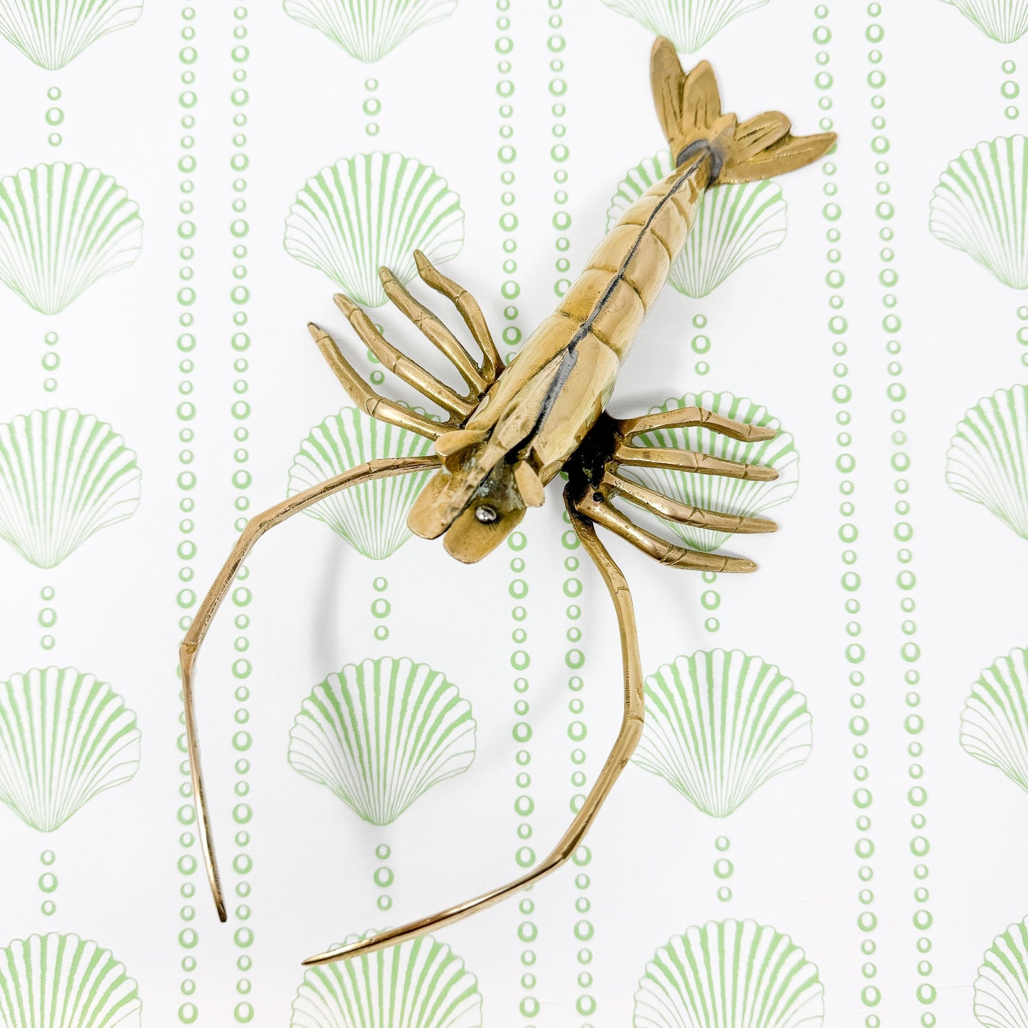Vintage 11" Brass Lobster Figurine