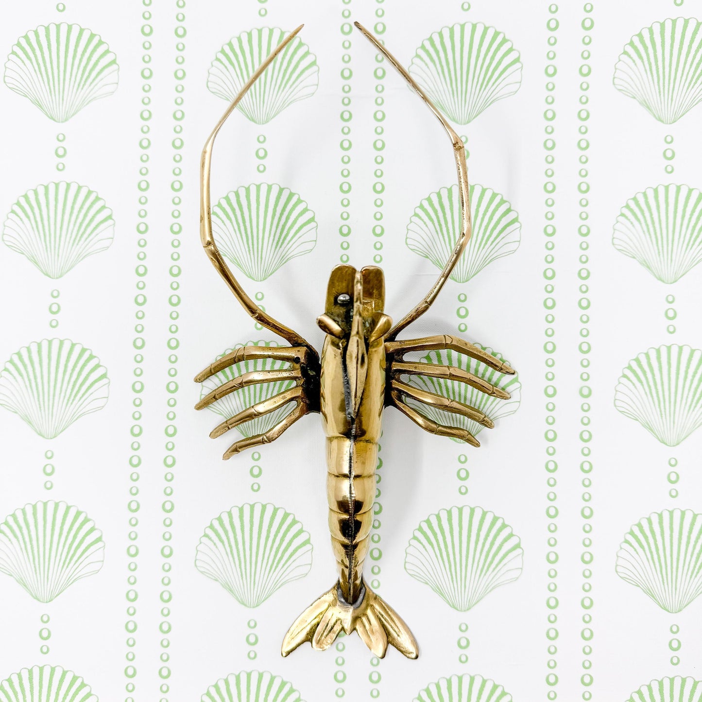 Vintage 11" Brass Lobster Figurine