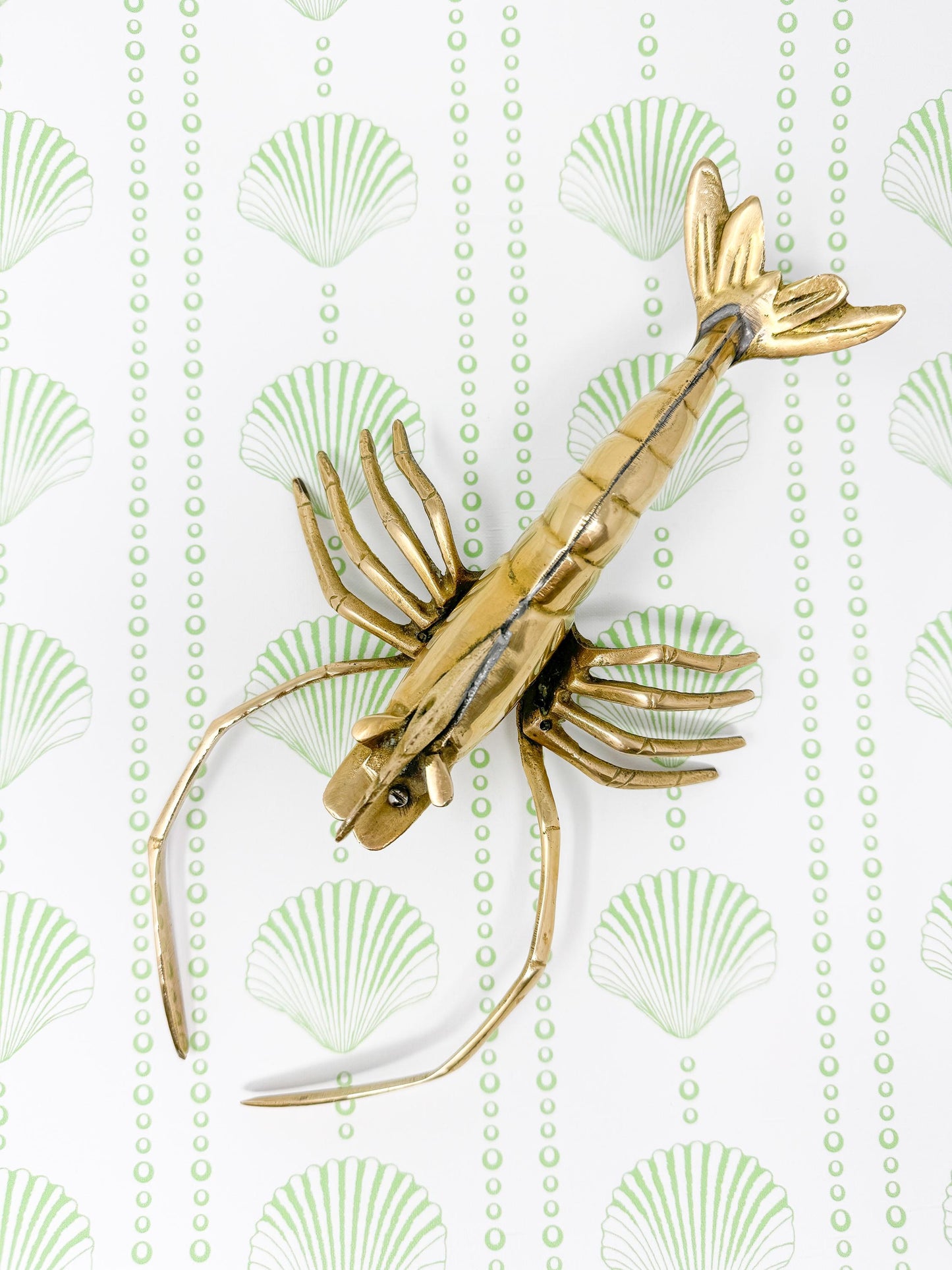 Vintage 11" Brass Lobster Figurine