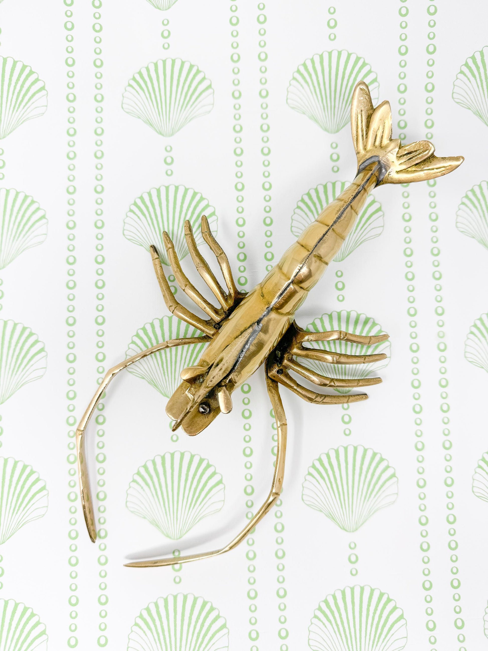 Vintage 11" Brass Lobster Figurine