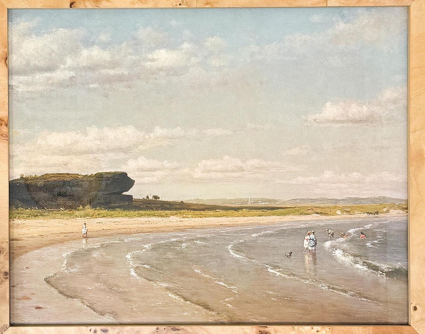Second Beach, Newport, RI Print in Burlwood Frame