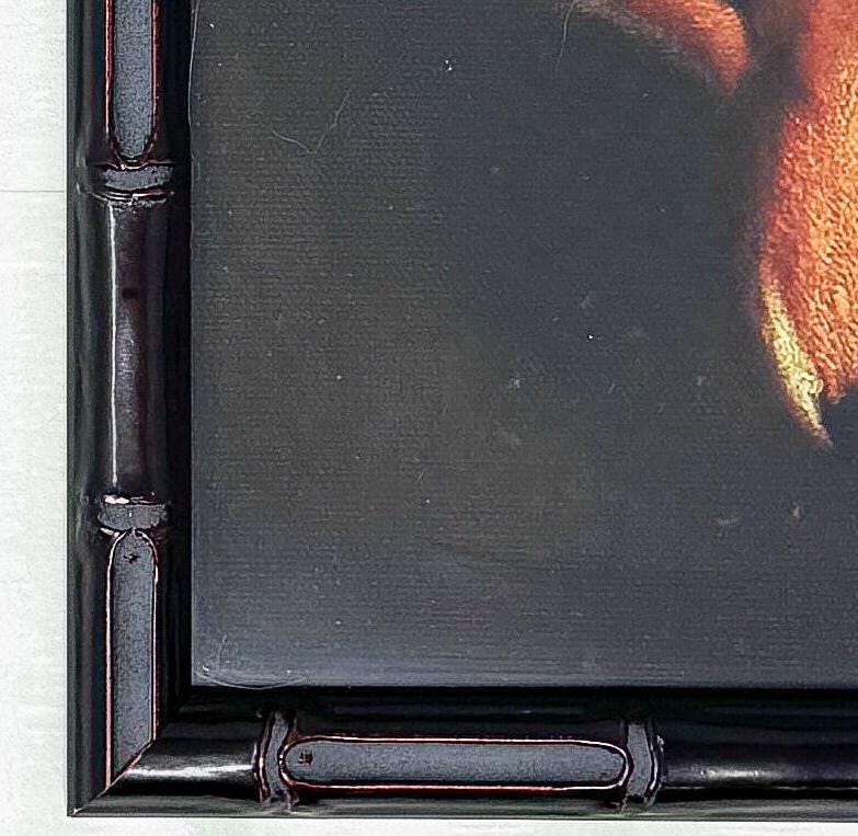 Fox Head Print in Bamboo Frame