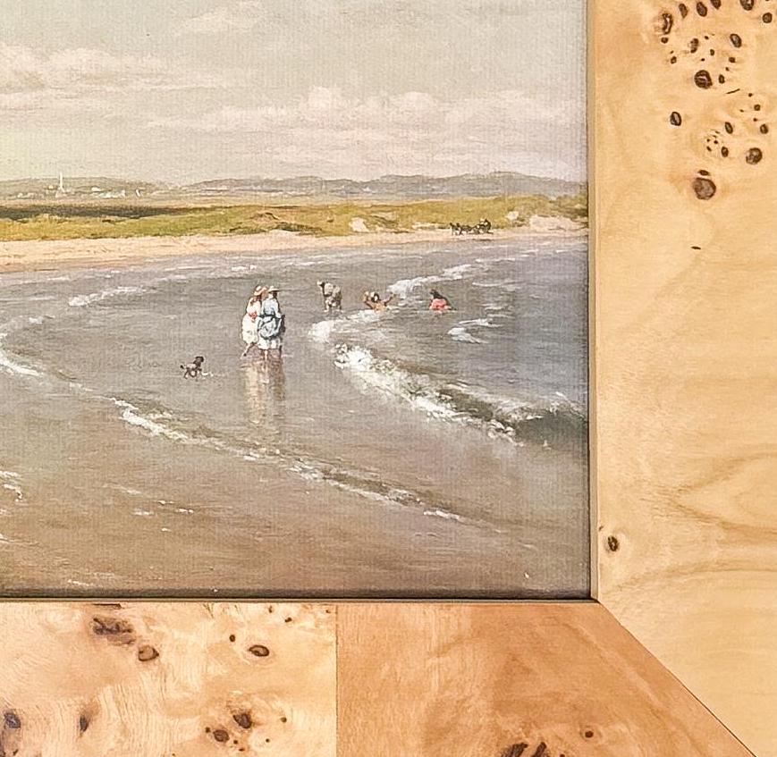 Second Beach, Newport, RI Print in Burlwood Frame