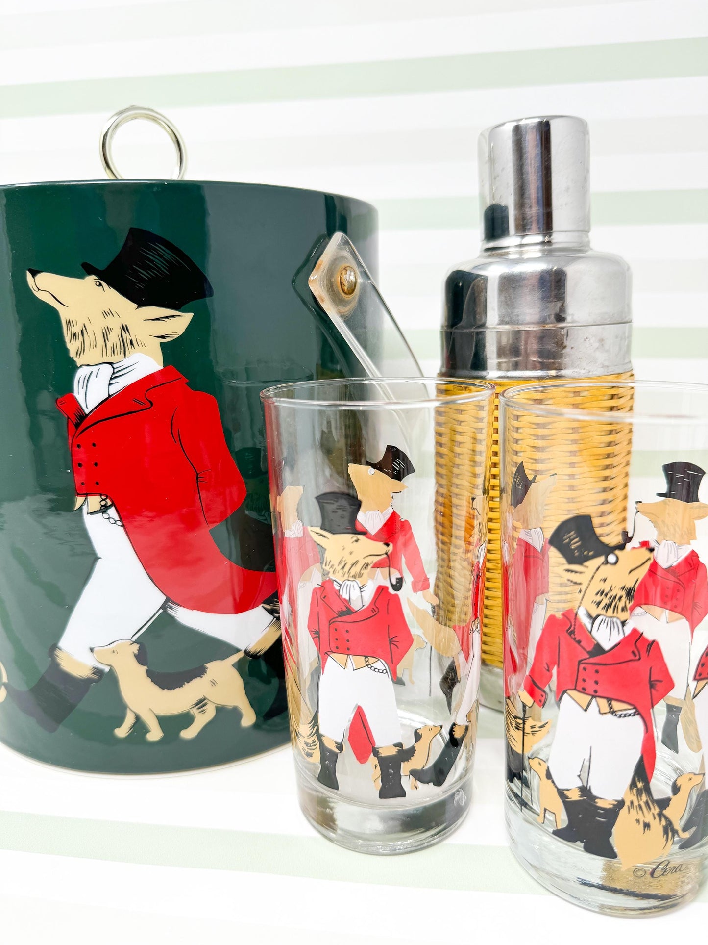 Vintage Cera Snooty Fox Ice Bucket
