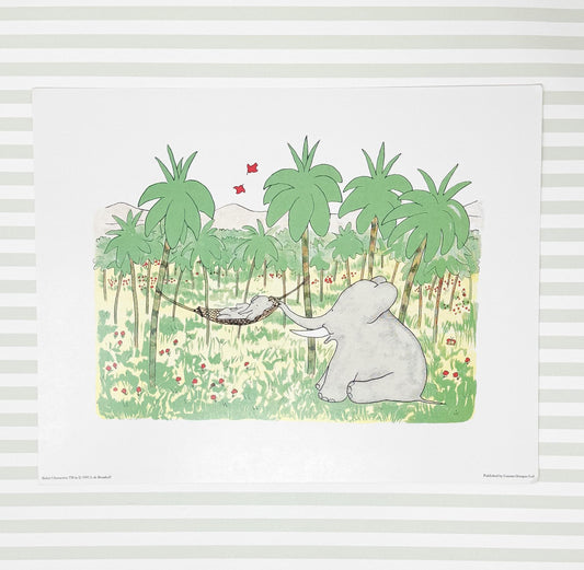 Vintage Babar the Elephant Prints, 11x14", Hammock