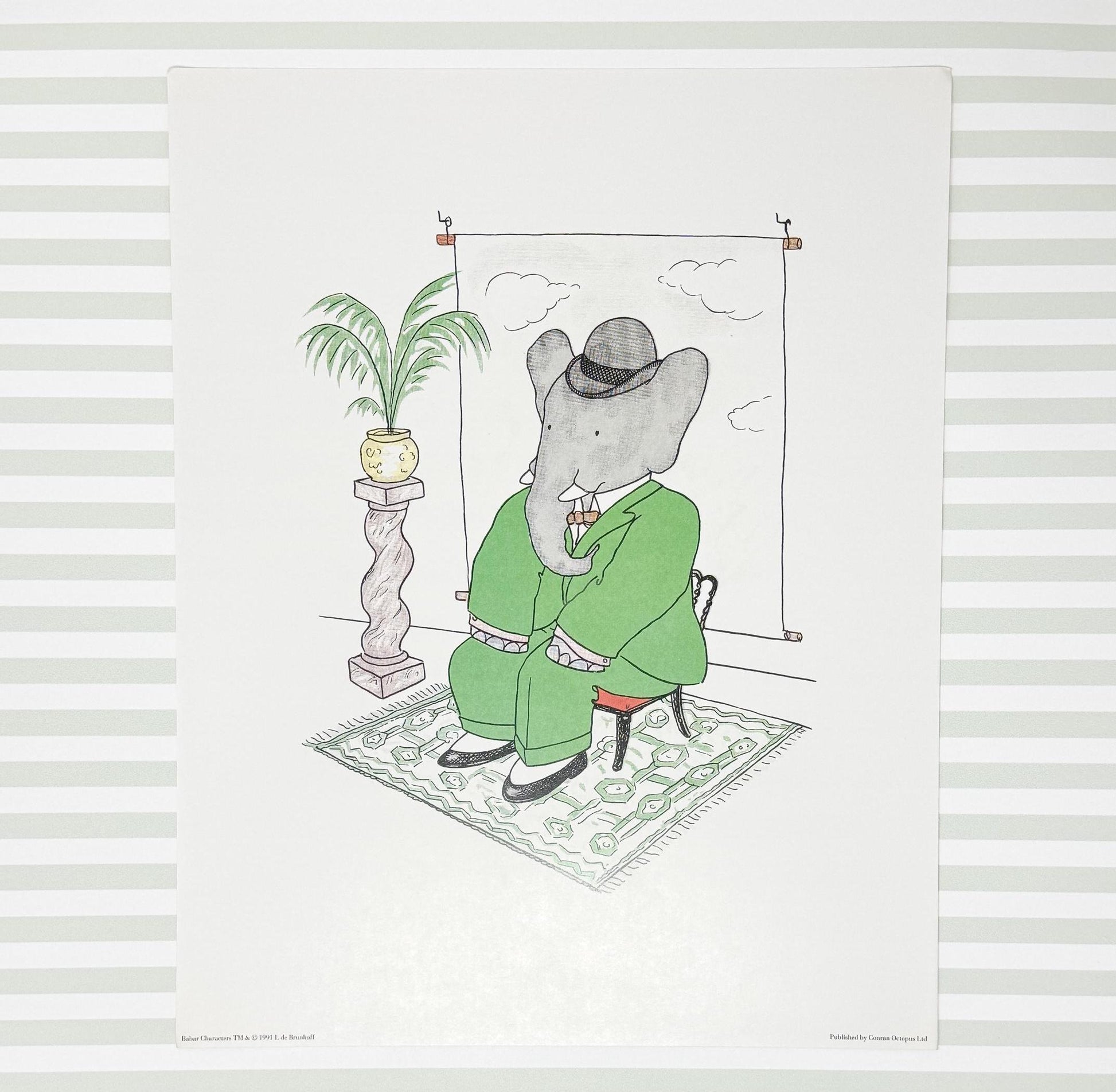 Vintage Babar the Elephant Prints, 11x14", Portrait Sitting
