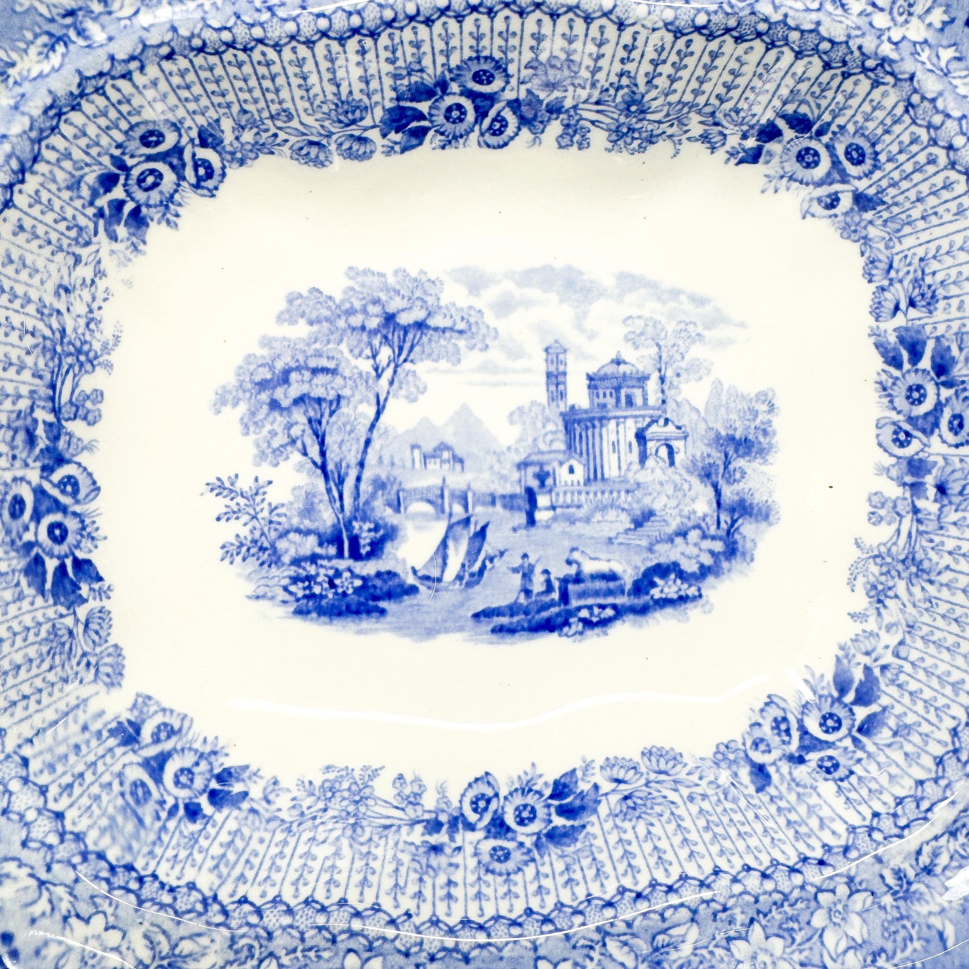 Antique Ridgway "Grecian" Transferware Lidded Tureen