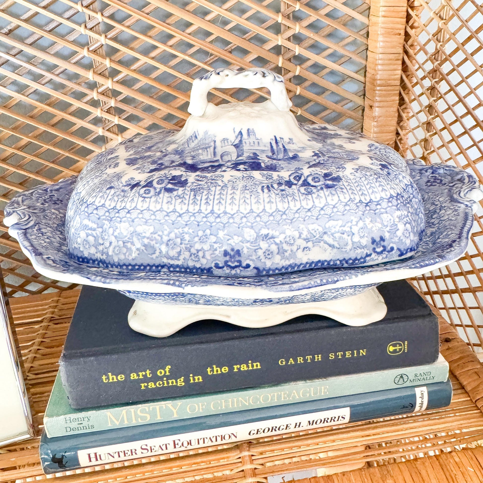 Antique Ridgway "Grecian" Transferware Lidded Tureen