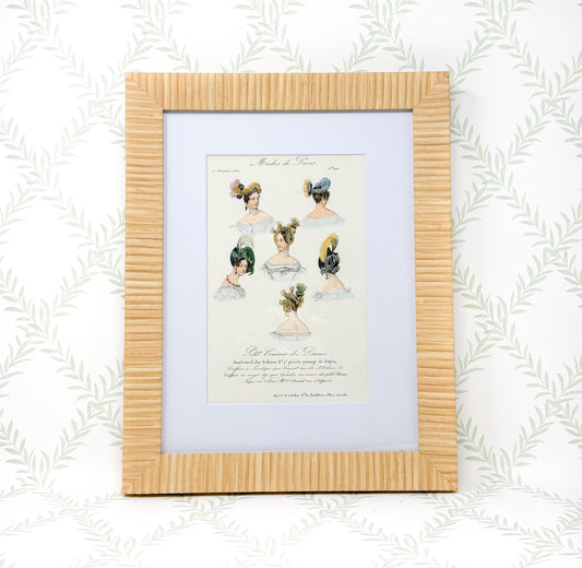 Framed Antique French Fashion Lithograph