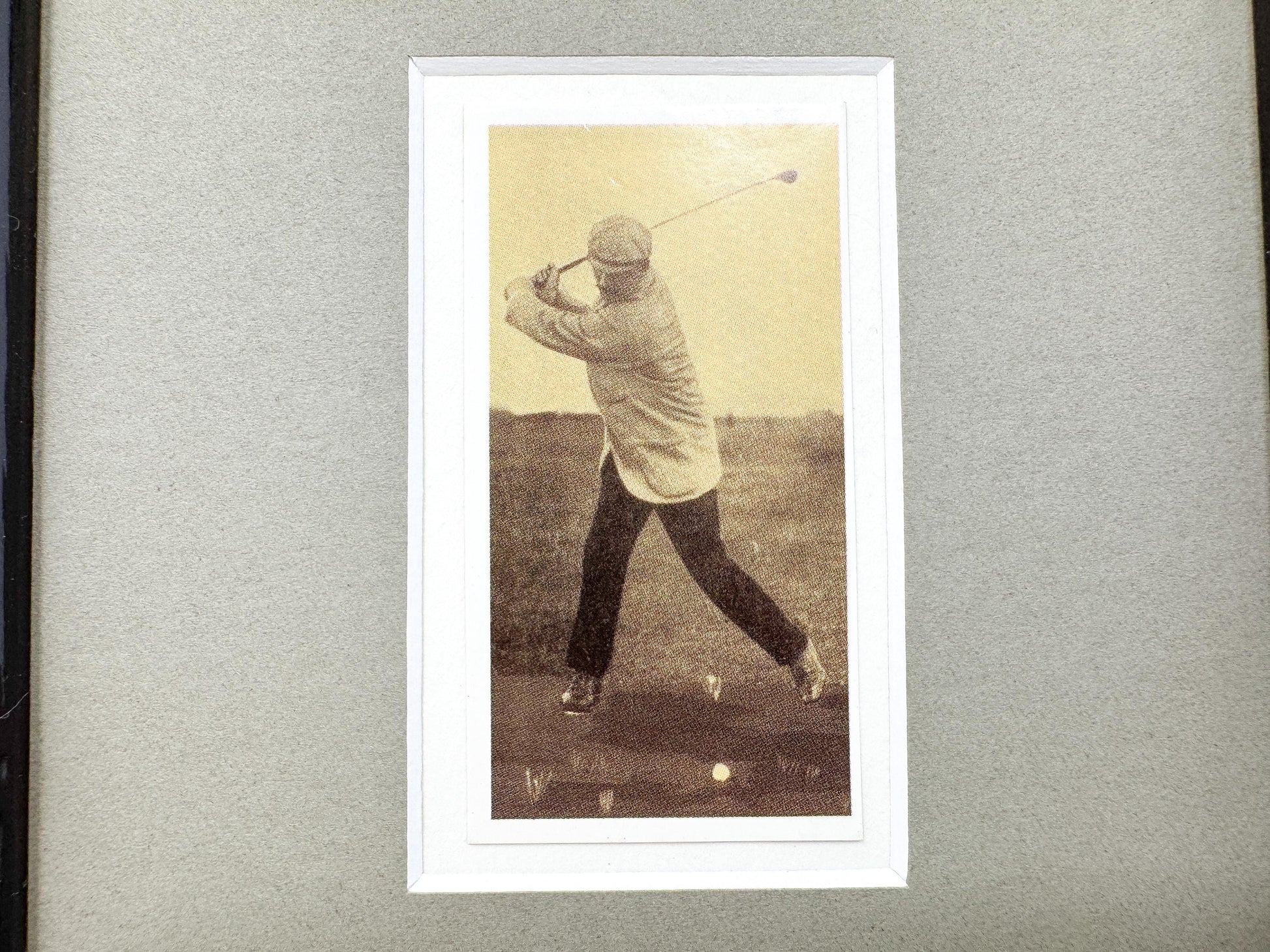 Framed Vintage Golf Cigarette Card, c. 1988