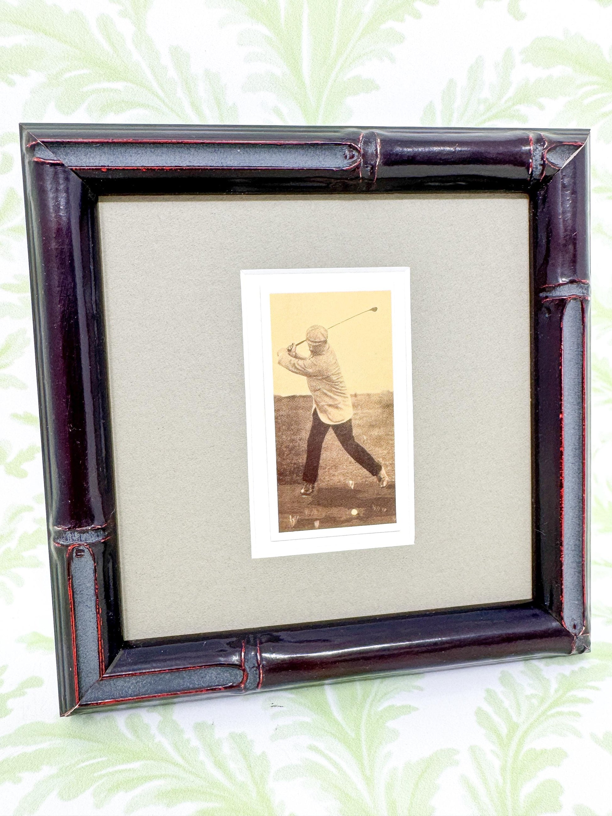 Framed Vintage Golf Cigarette Card, c. 1988