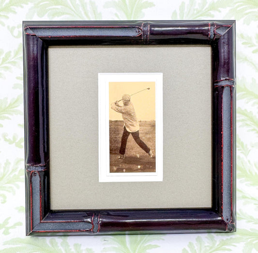 Framed Vintage Golf Cigarette Card, c. 1988