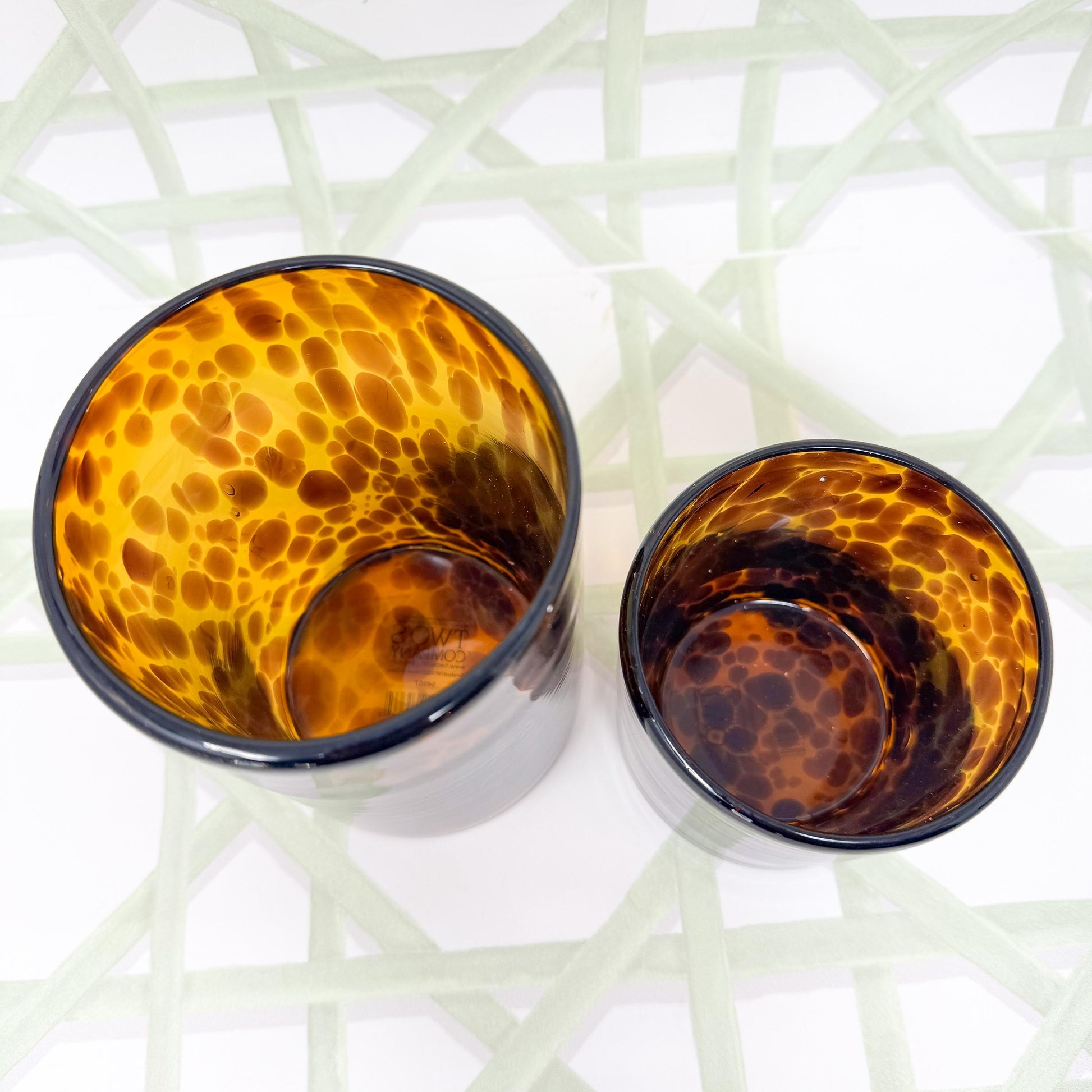 Glass Tortoiseshell Pattern Vases