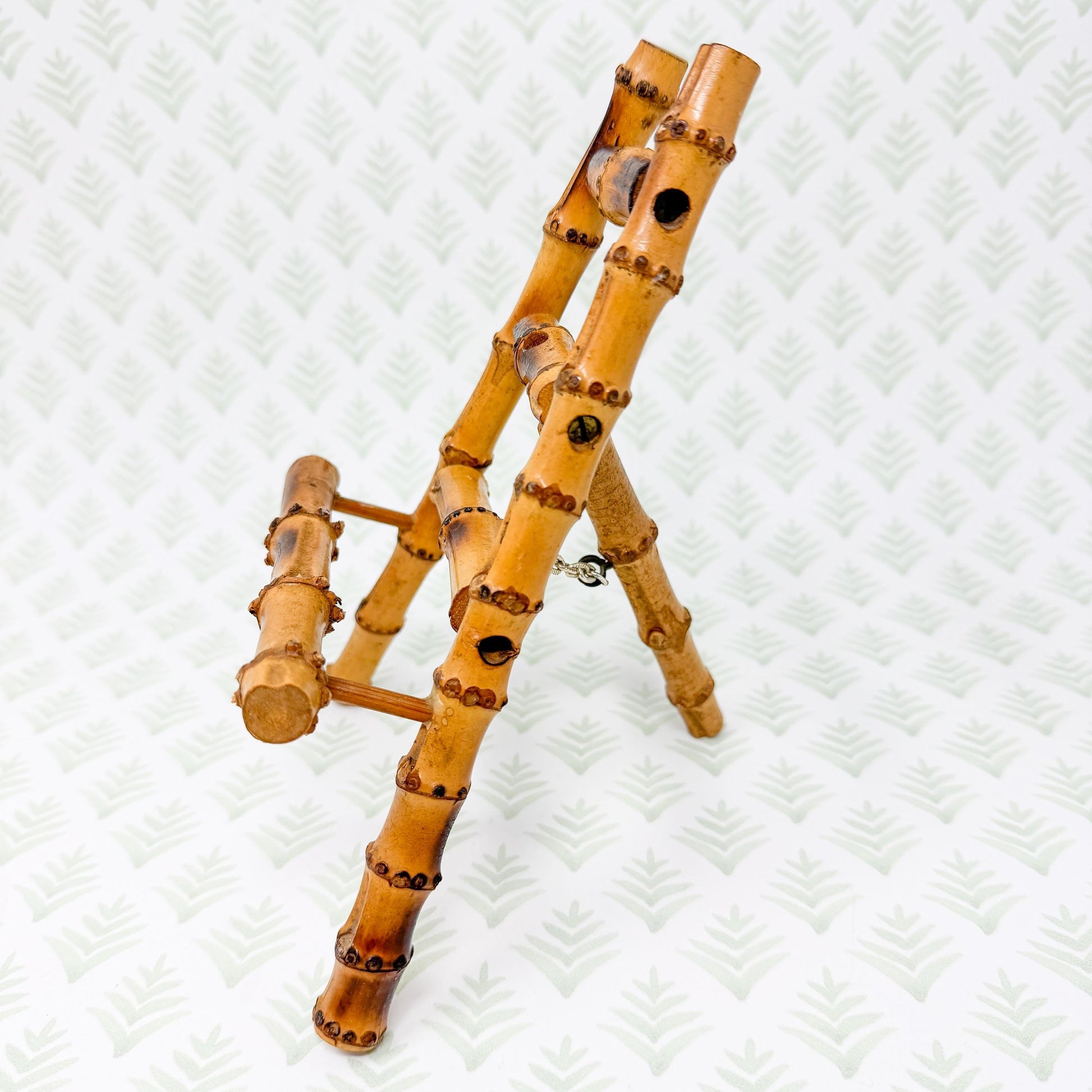 7.5" Vintage Burnt Bamboo Table Easels
