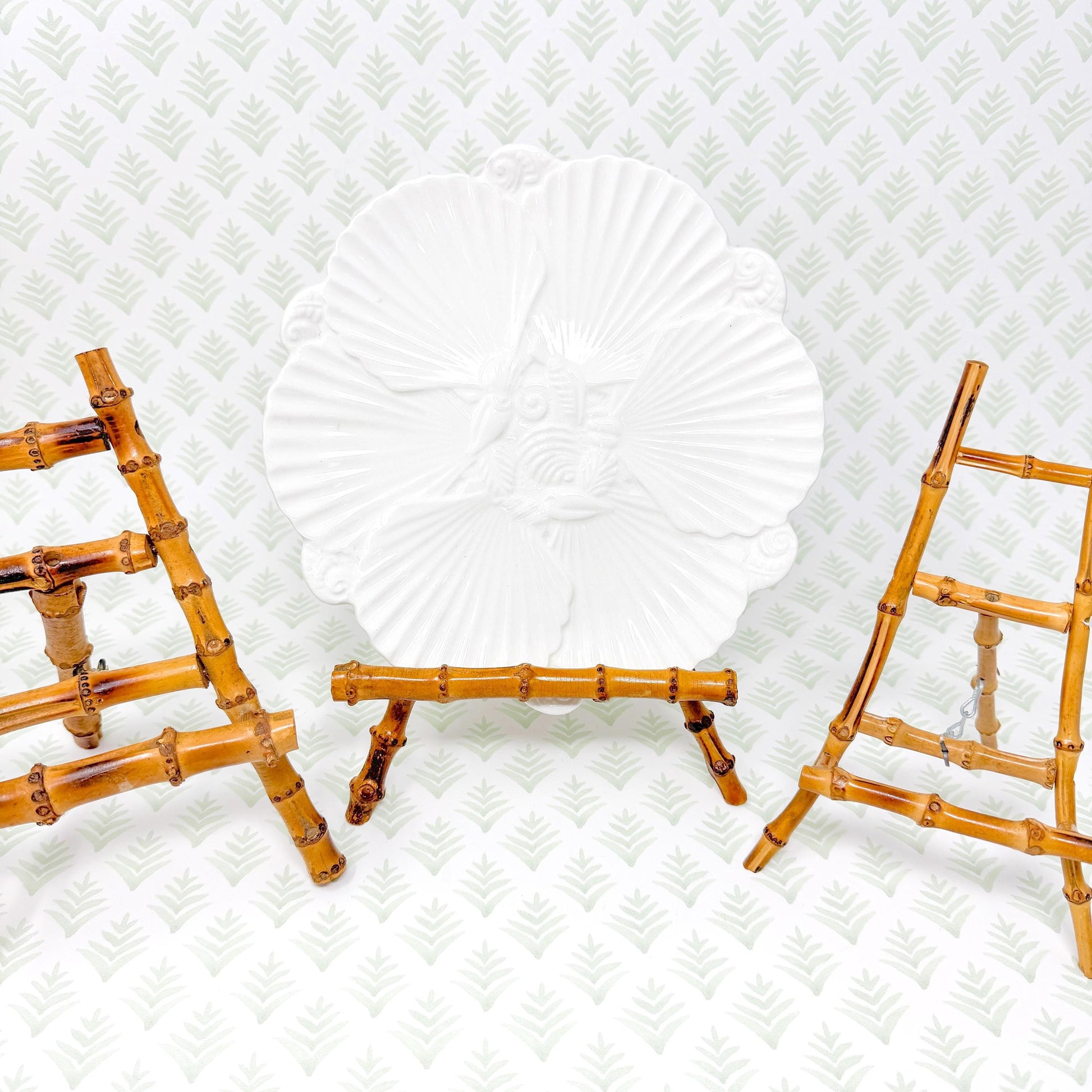 7.5" Vintage Burnt Bamboo Table Easels