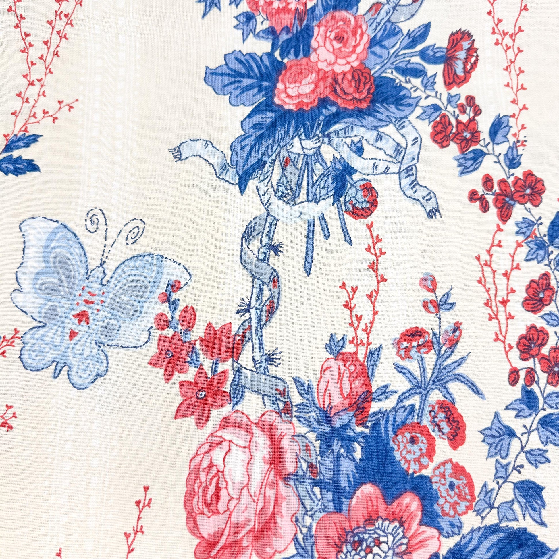 Vintage Riverdale Chintz Cotton Fabric Remnant