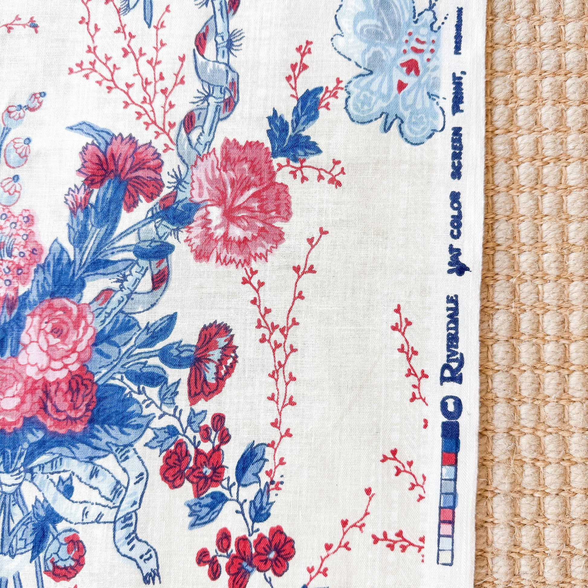 Vintage Riverdale Chintz Cotton Fabric Remnant