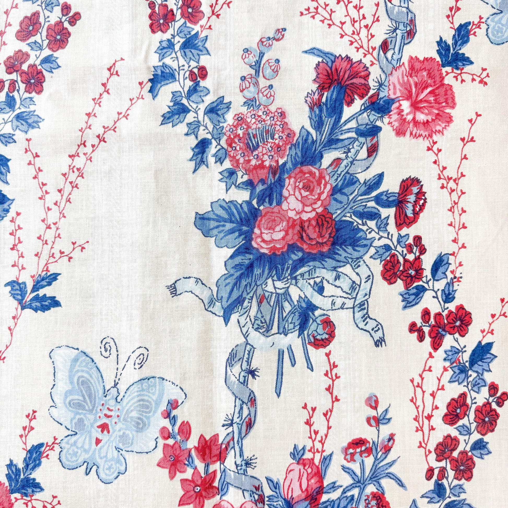 Vintage Riverdale Chintz Cotton Fabric Remnant