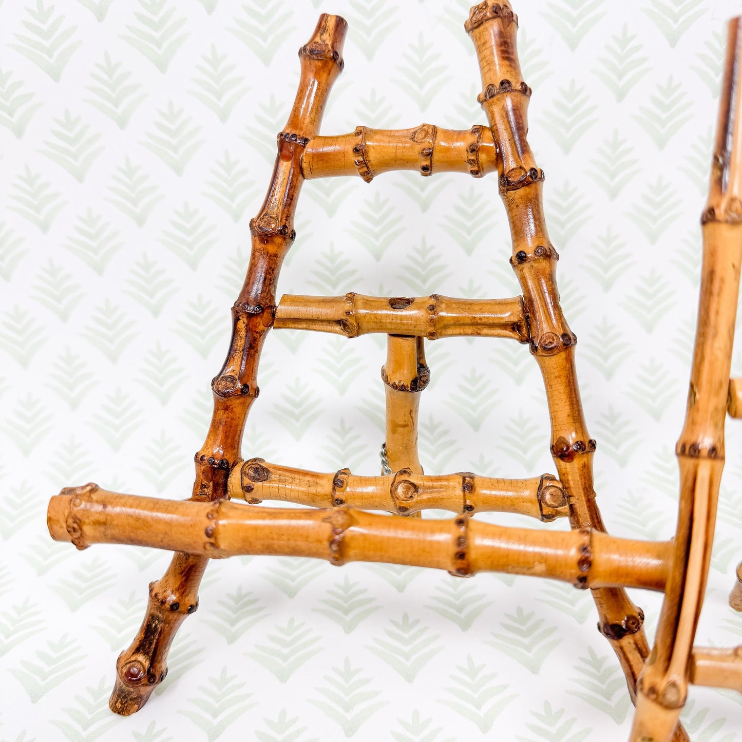 7.5" Vintage Burnt Bamboo Table Easels