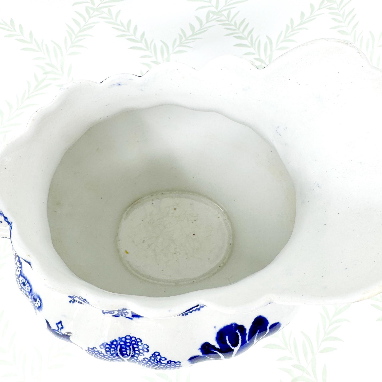 Antique Allerton Blue Willow Transferware Pitcher