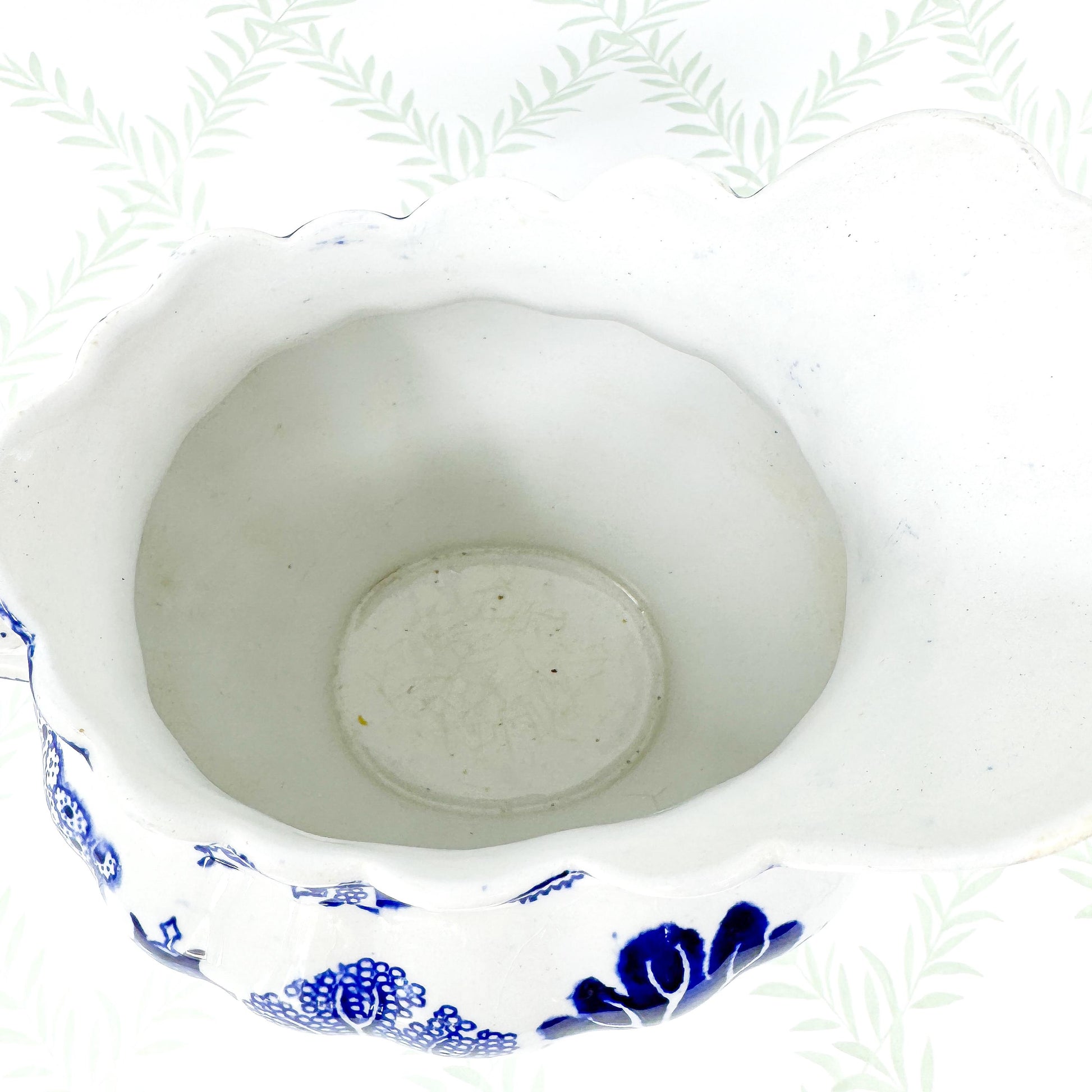 Antique Allerton Blue Willow Transferware Pitcher