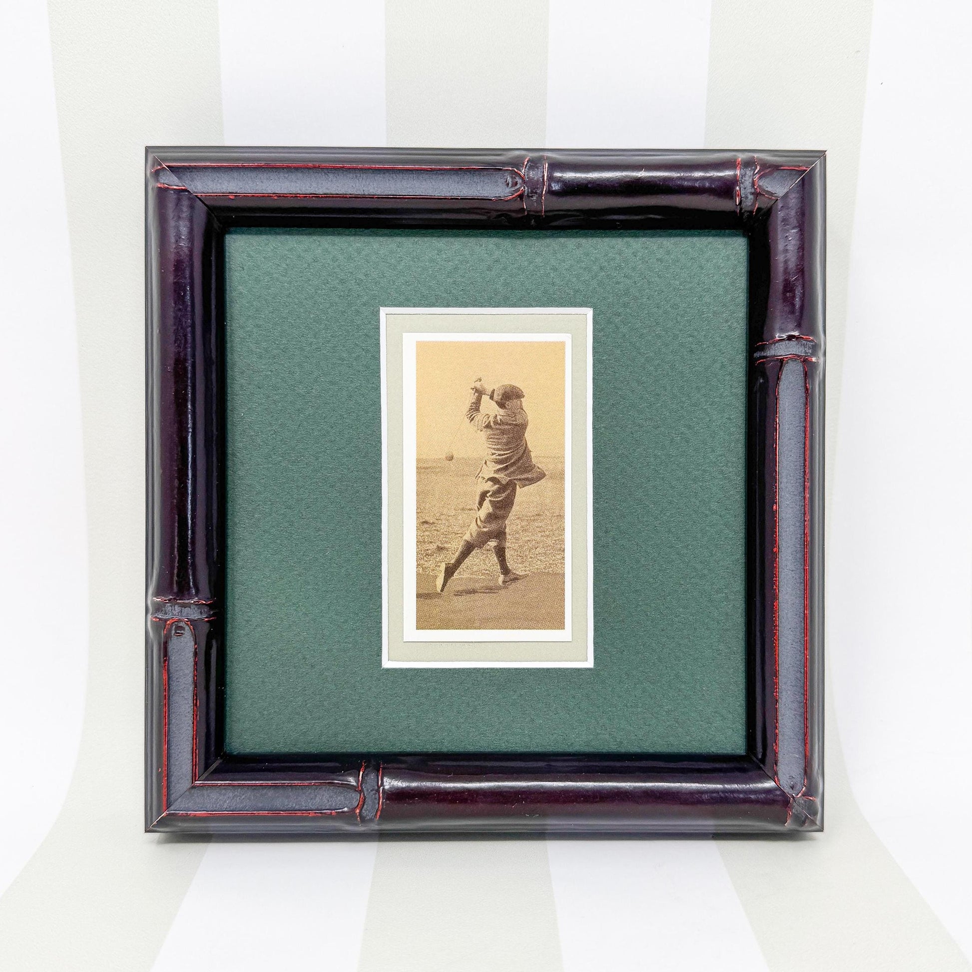 Framed Vintage Golf Cigarette Card, c. 1988