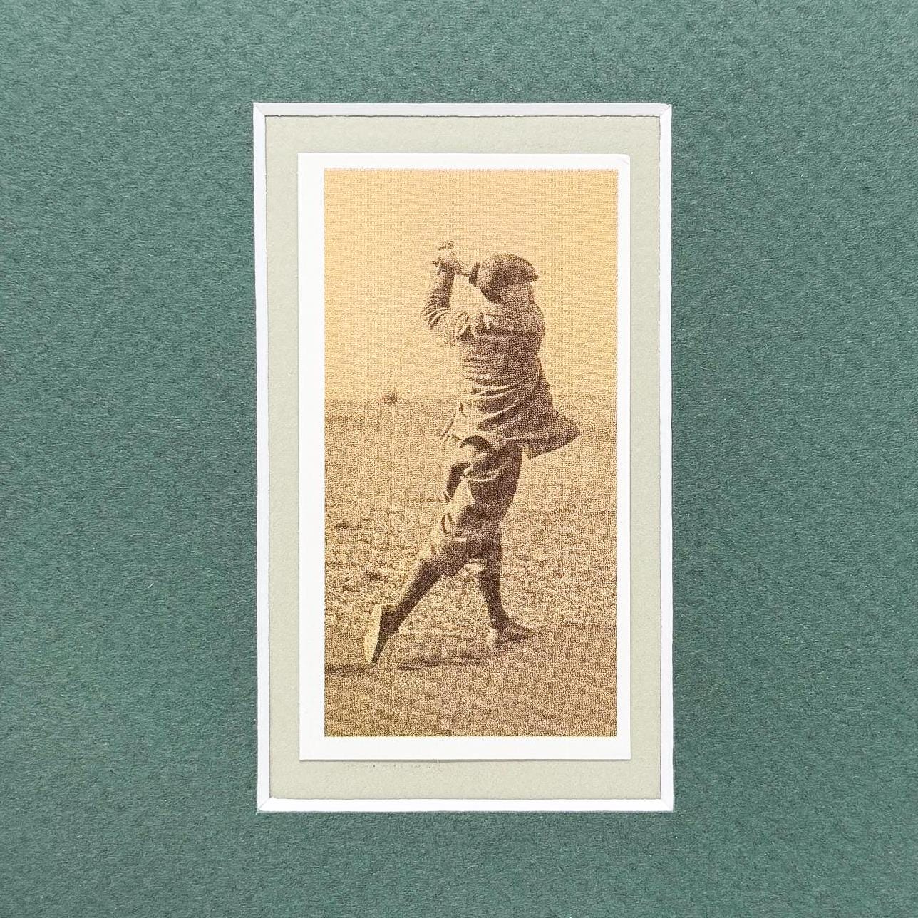 Framed Vintage Golf Cigarette Card, c. 1988