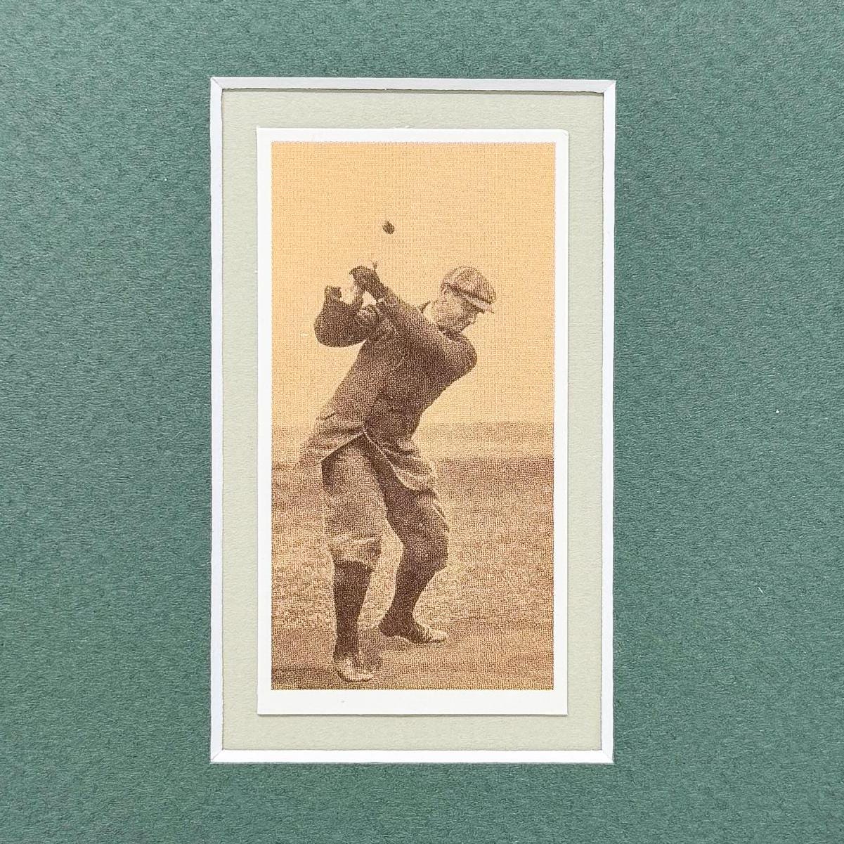 Framed Vintage Golf Cigarette Card, c. 1988