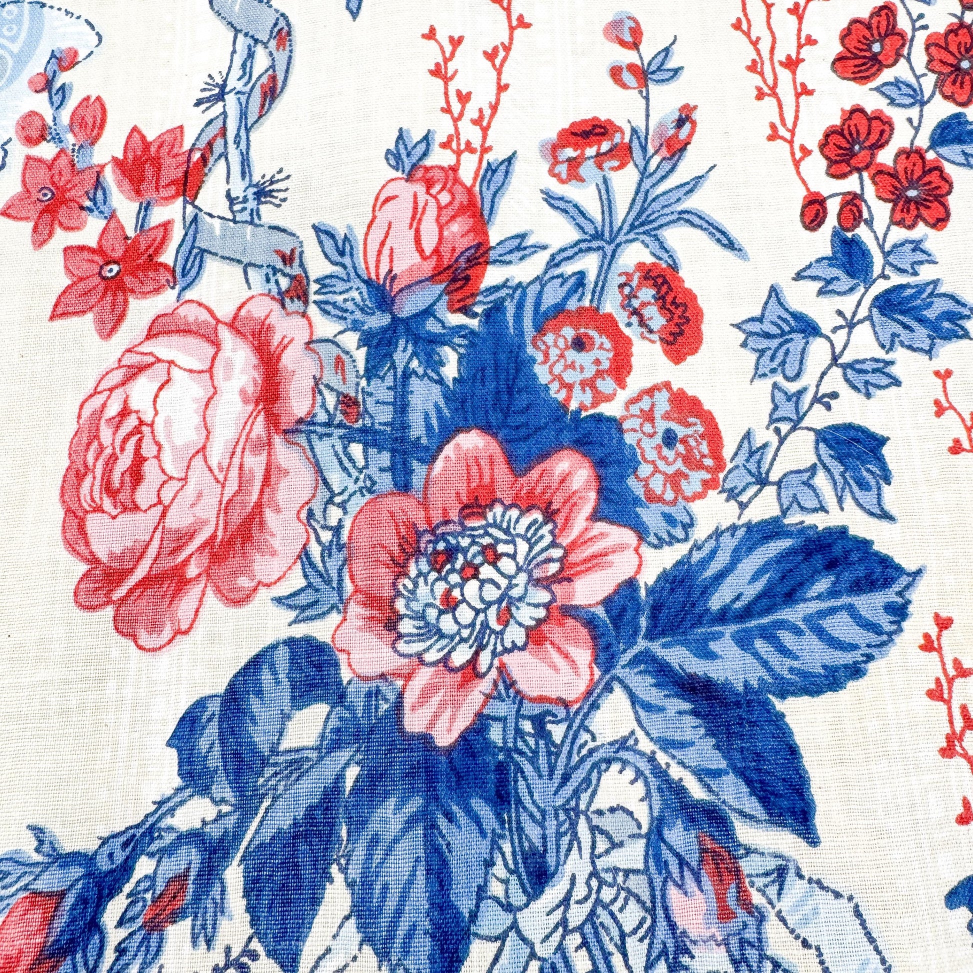 Vintage Riverdale Chintz Cotton Fabric Remnant