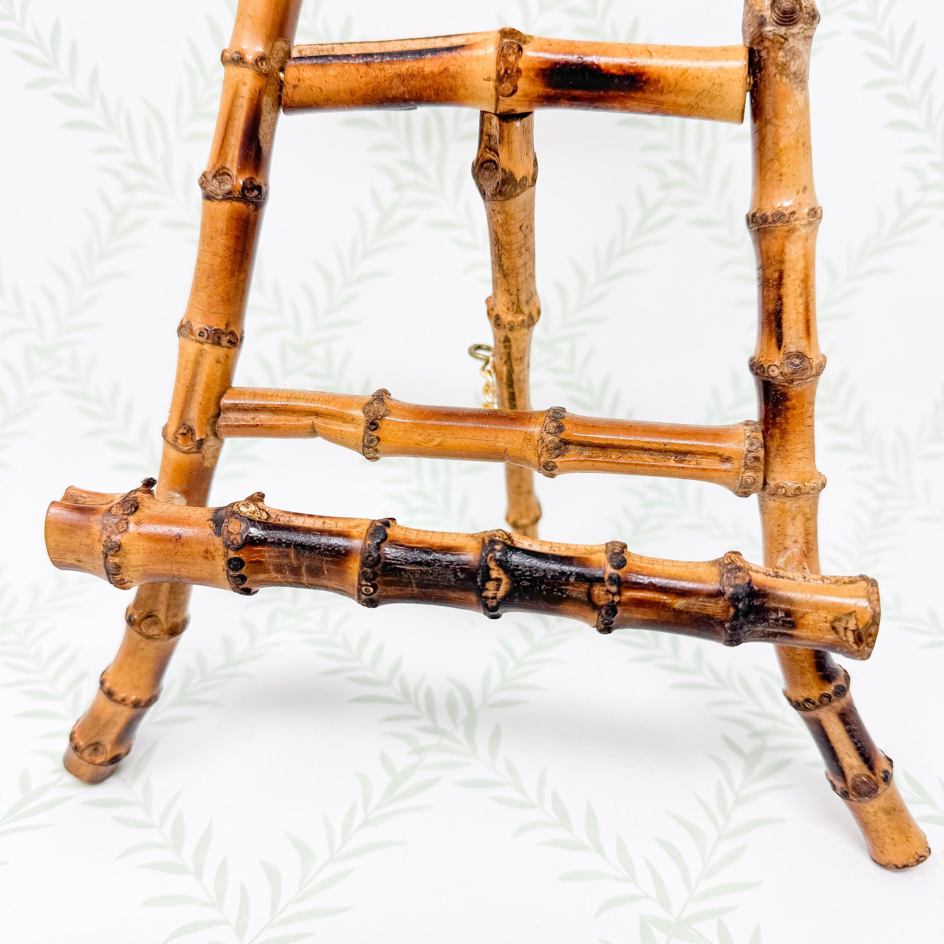 Vintage 11" Burnt Bamboo Table Easel