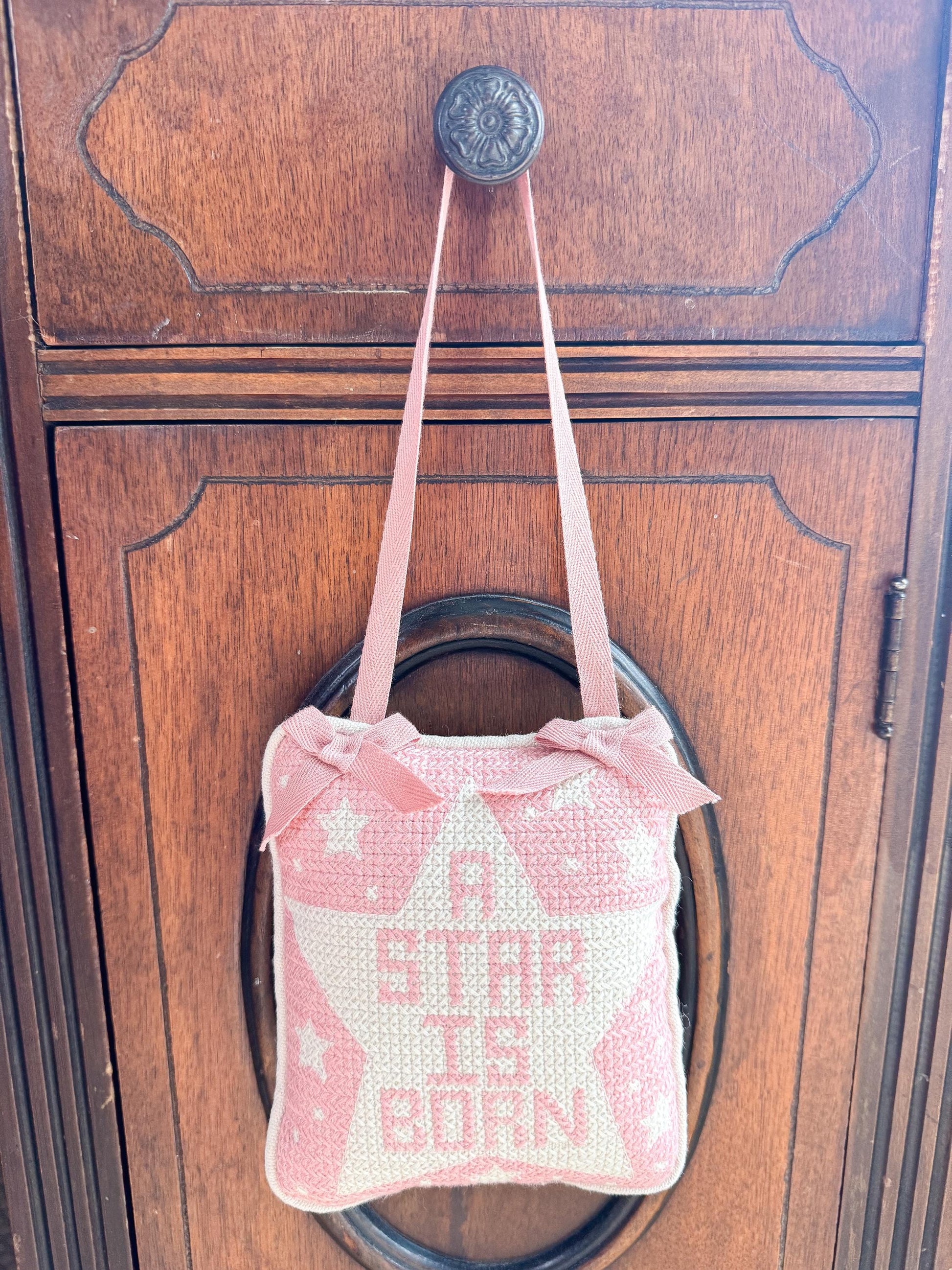 A Star Is Born Baby Embroidered Door Hanger Pillow