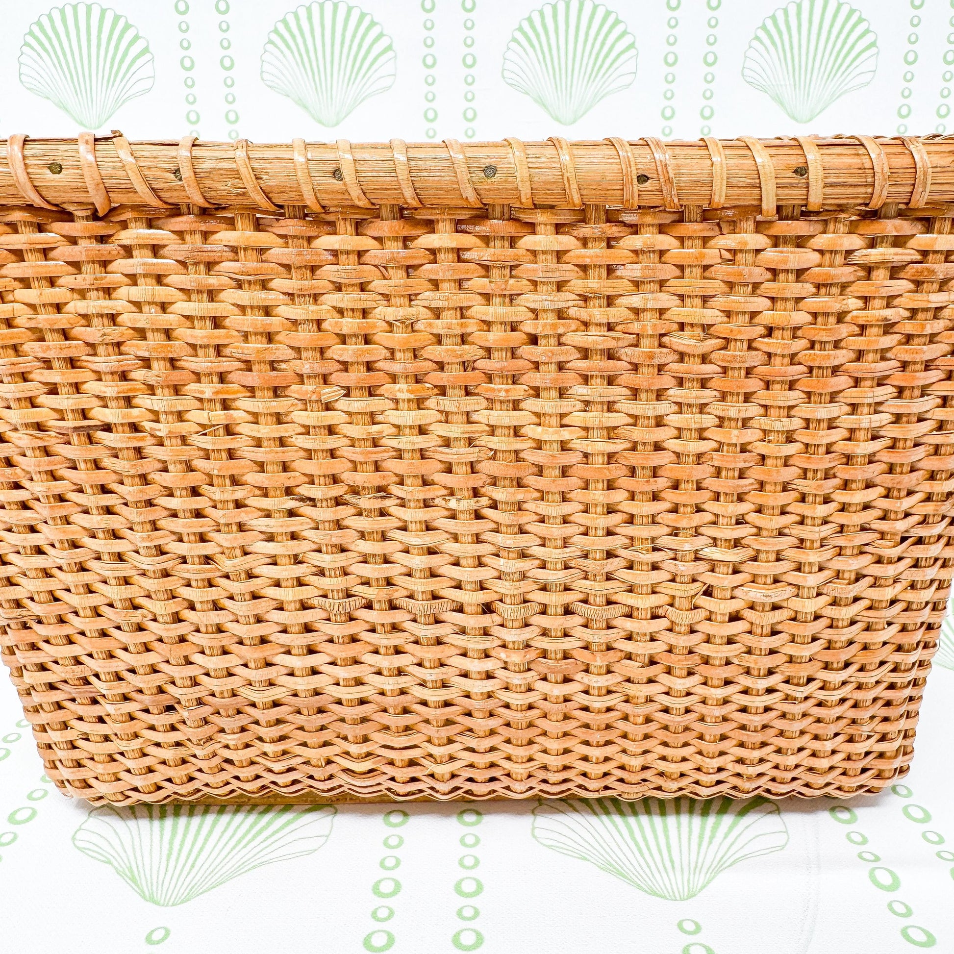 Vintage Nantucket Basket Utensil Holder