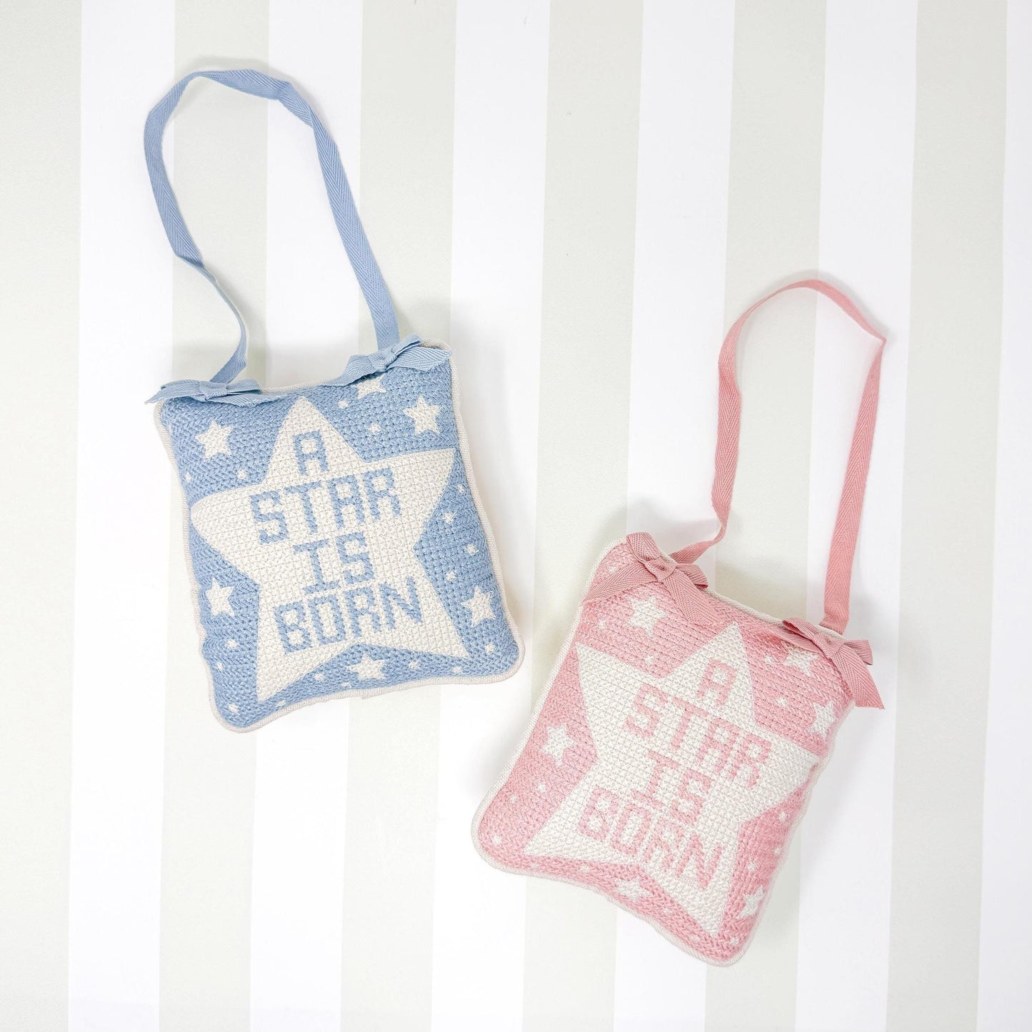 A Star Is Born Baby Embroidered Door Hanger Pillow