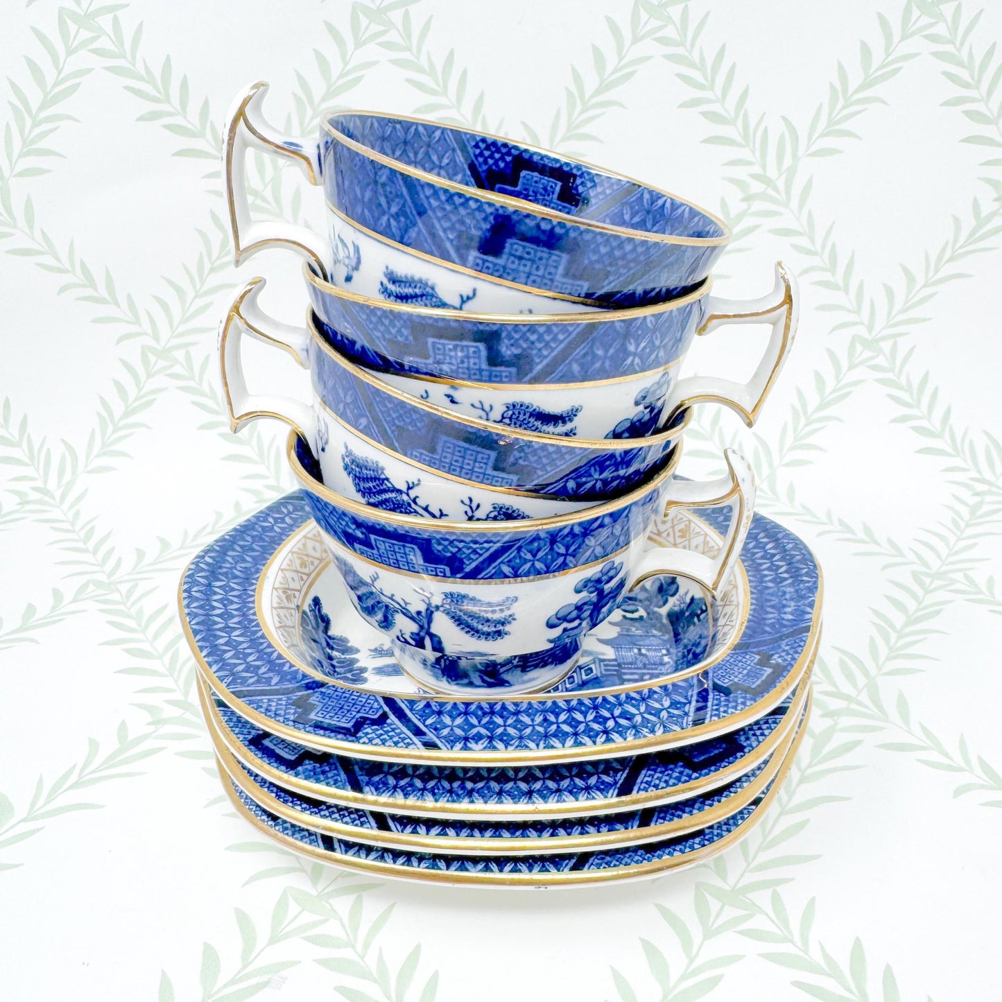 Antique Booth's Real Old Willow China, Teacup and Saucer