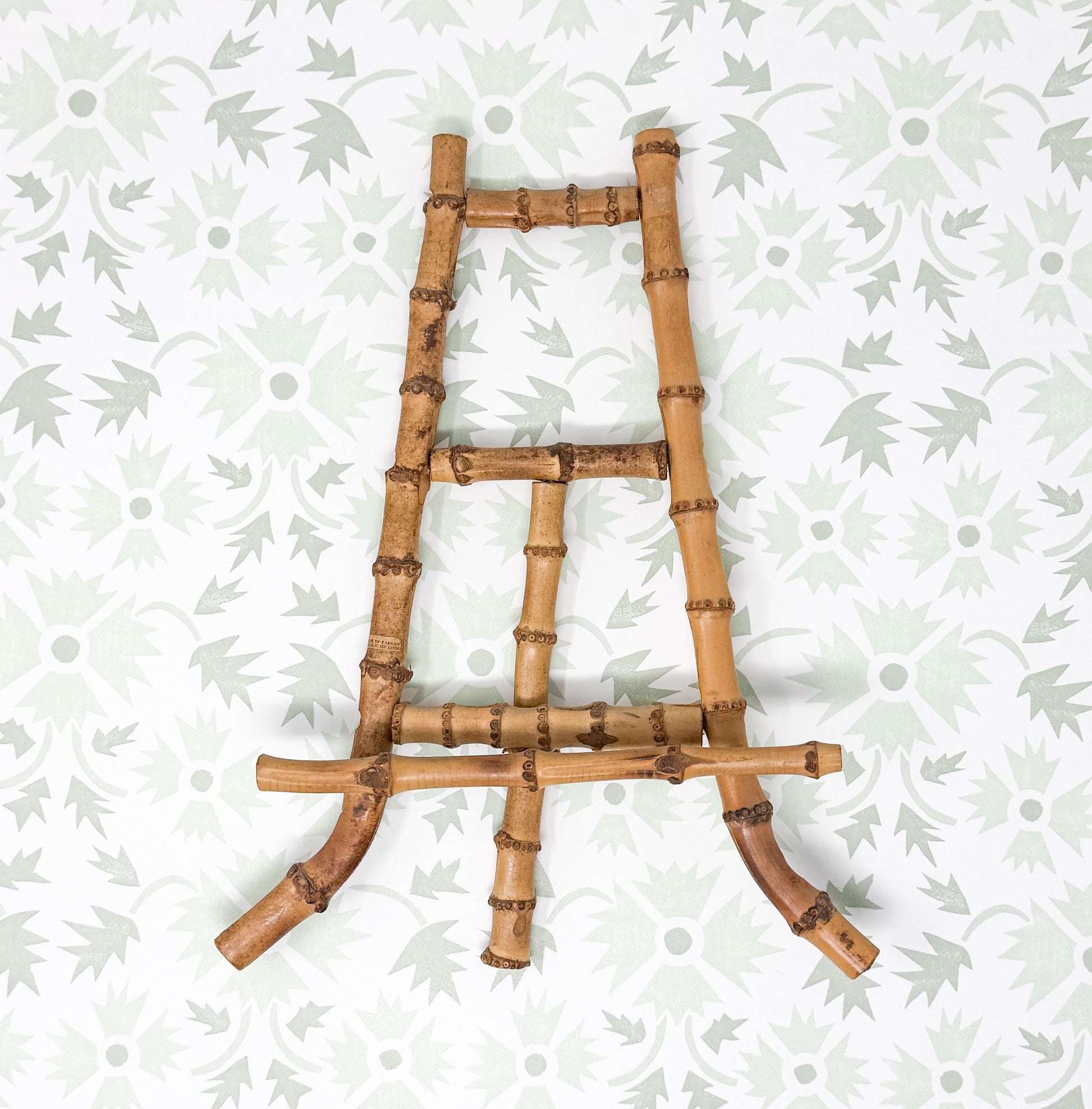 Vintage 12" Burnt Bamboo Table Easel