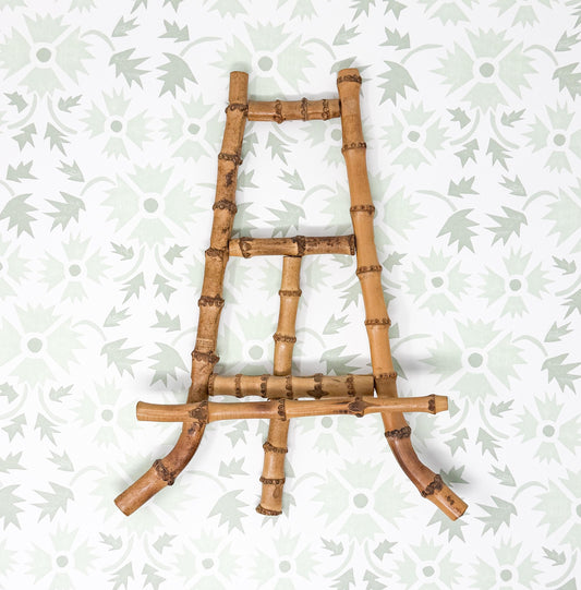 Vintage 12" Burnt Bamboo Table Easel