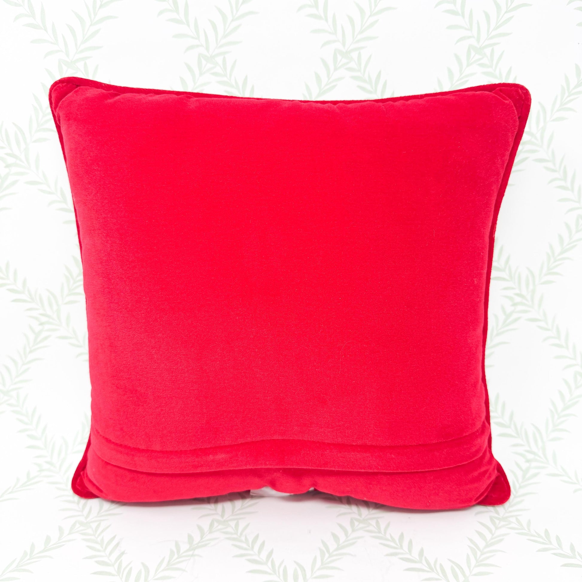 Vintage Christmas Needlepoint Pillow, Boxwood Topiary
