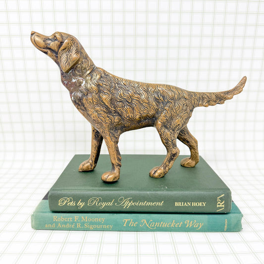 Vintage Large Brass Spaniel Dog Figurine