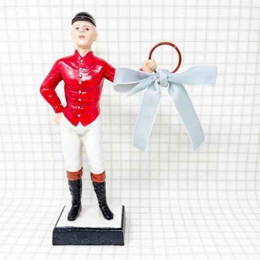 21 Club Style Cast Iron Lawn Jockey Figurine