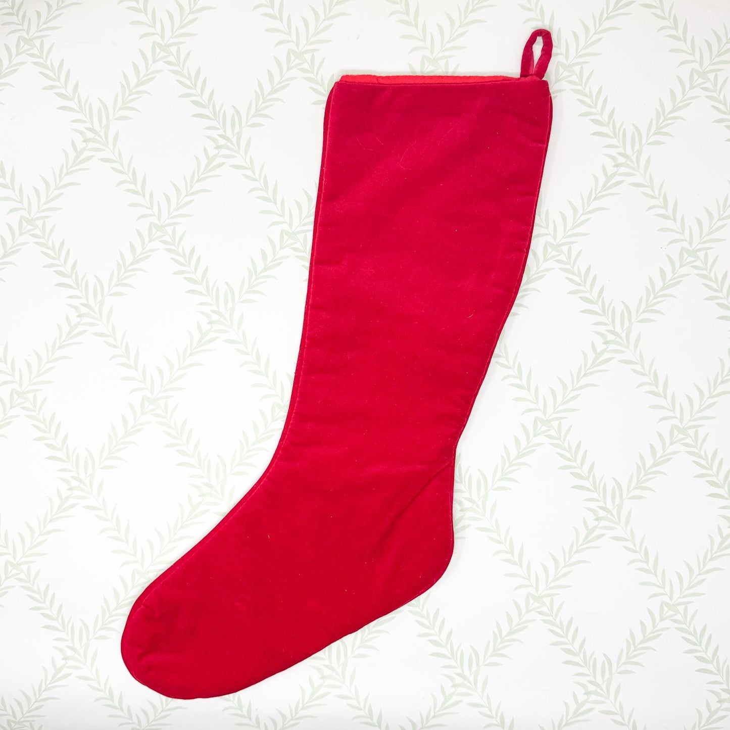 Vintage Needlepoint Christmas Stocking, Cardinals