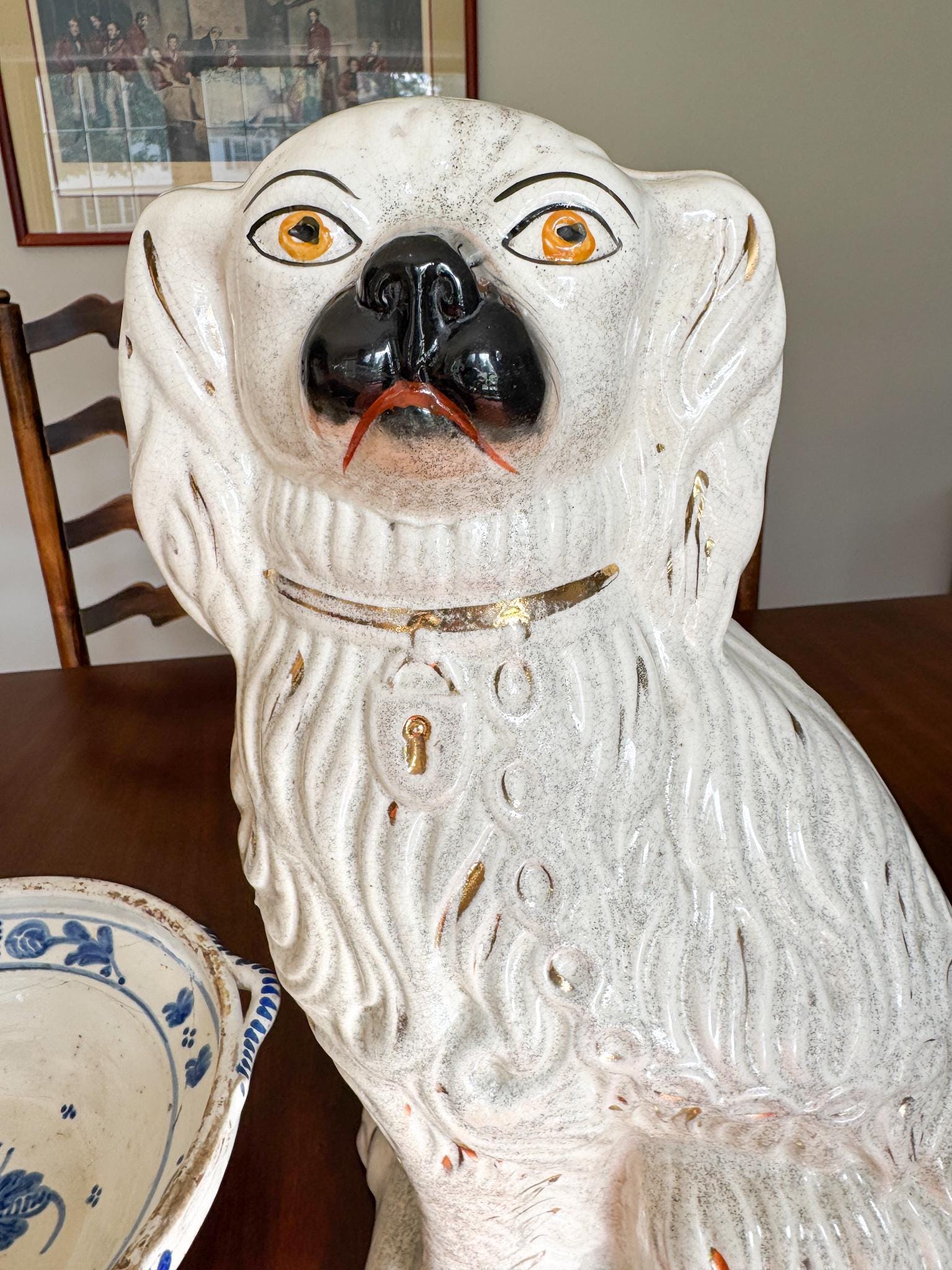 Antique 15" Staffordshire Dog Pair