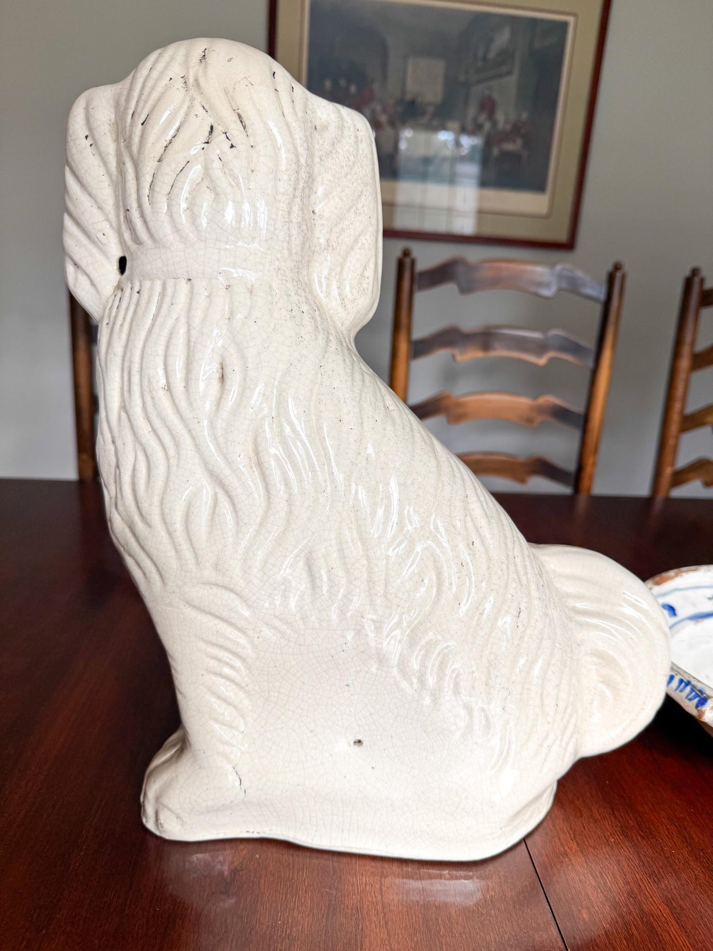 Antique 15" Staffordshire Dog Pair