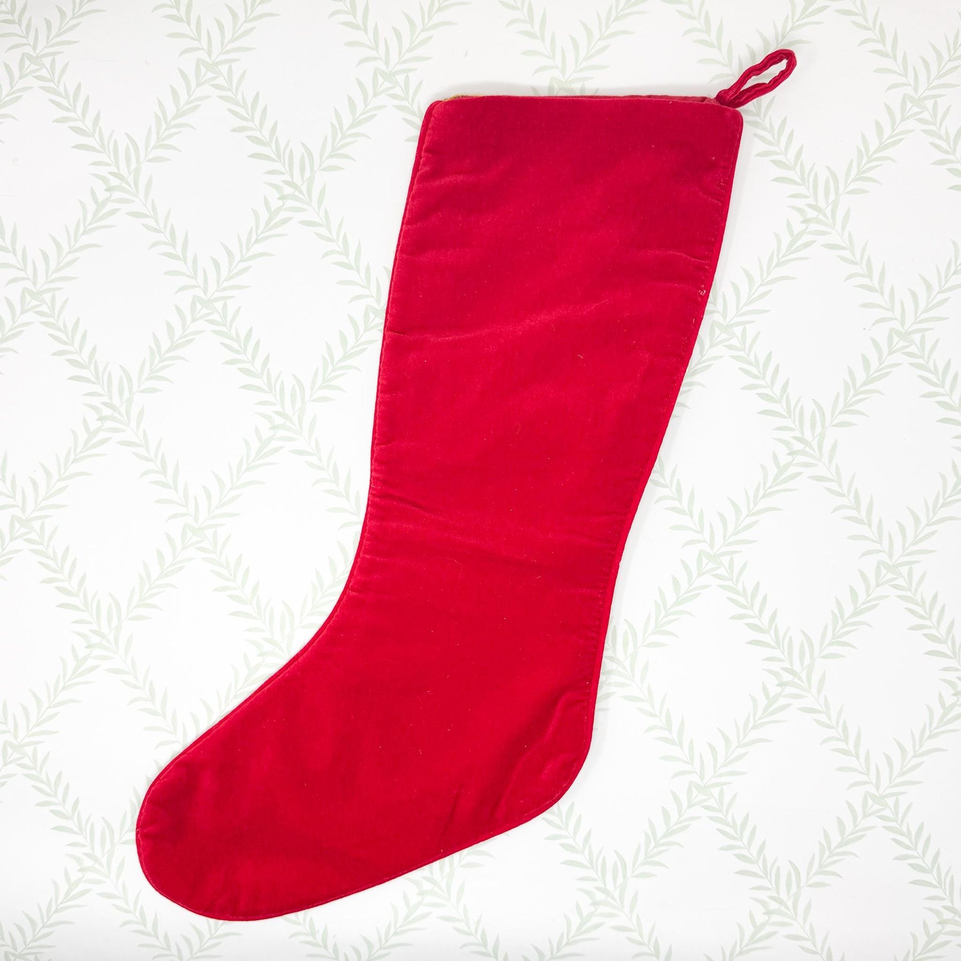 Vintage Needlepoint Christmas Stocking, Bears Skating