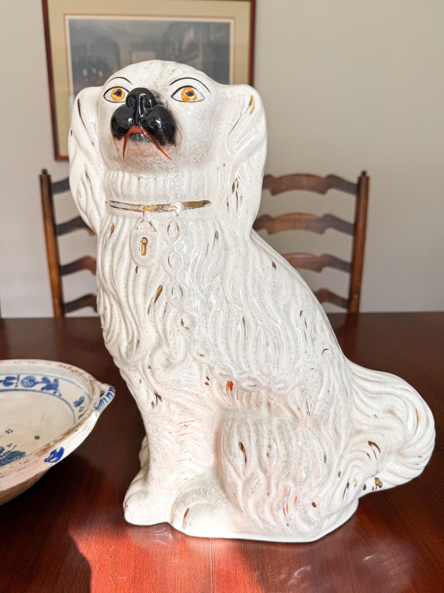 Antique 15" Staffordshire Dog Pair