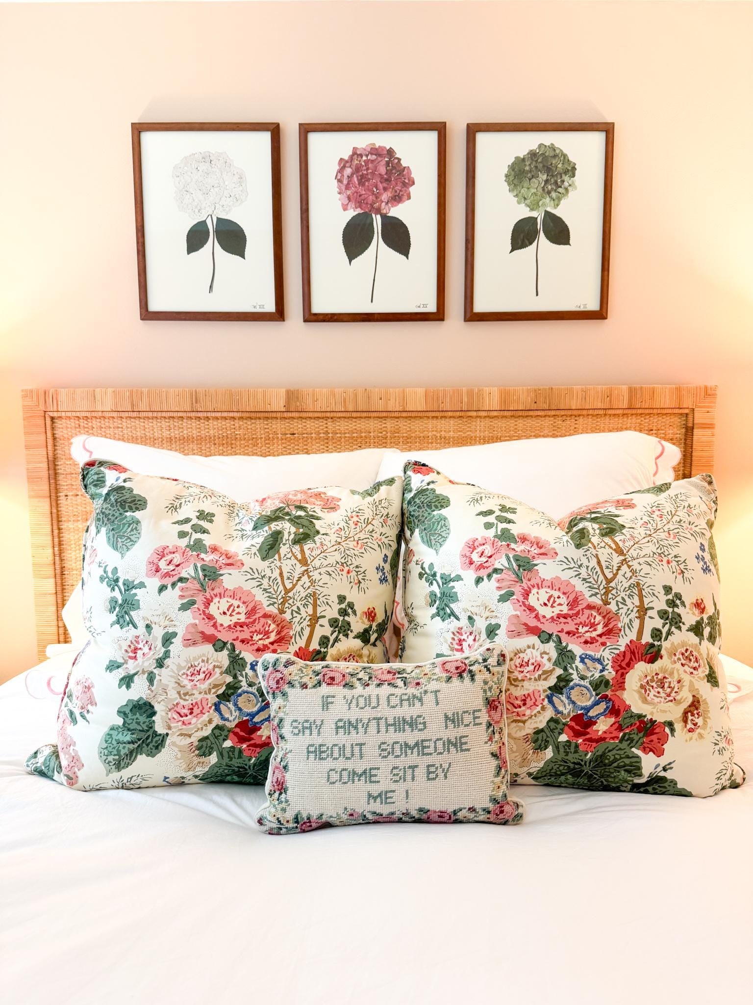 Vintage Needlepoint Pillow, If You Can't Say Anything Nice About Someone, Come Sit By Me!