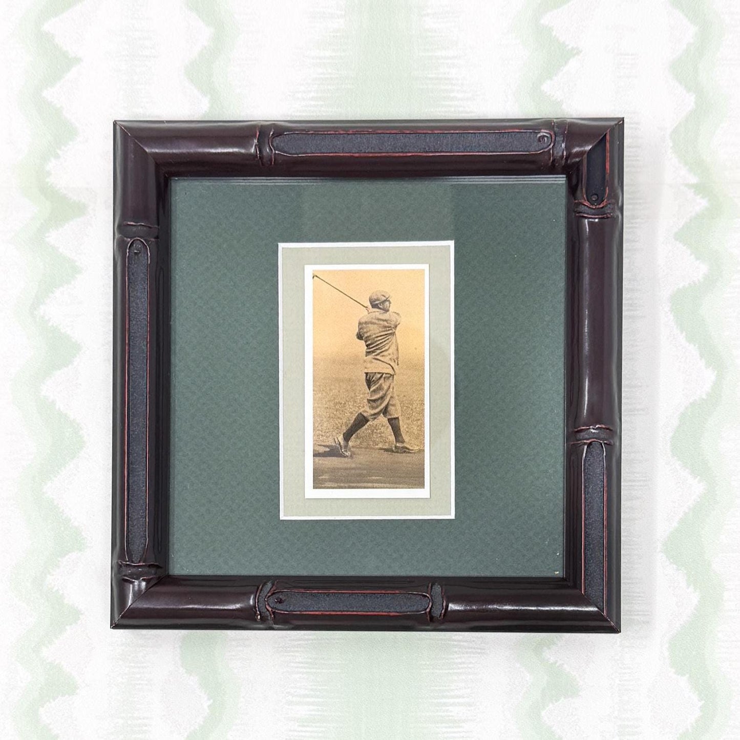 Framed Vintage Golf Cigarette Card, c. 1988