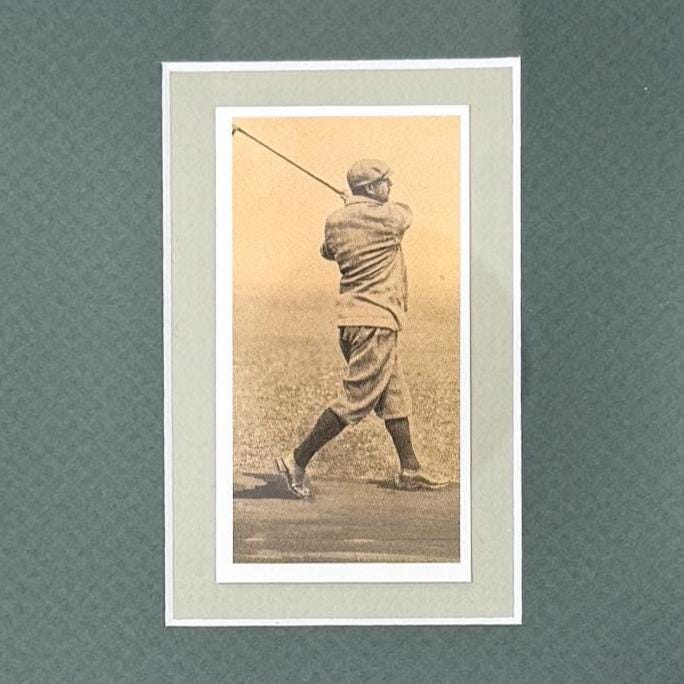 Framed Vintage Golf Cigarette Card, c. 1988
