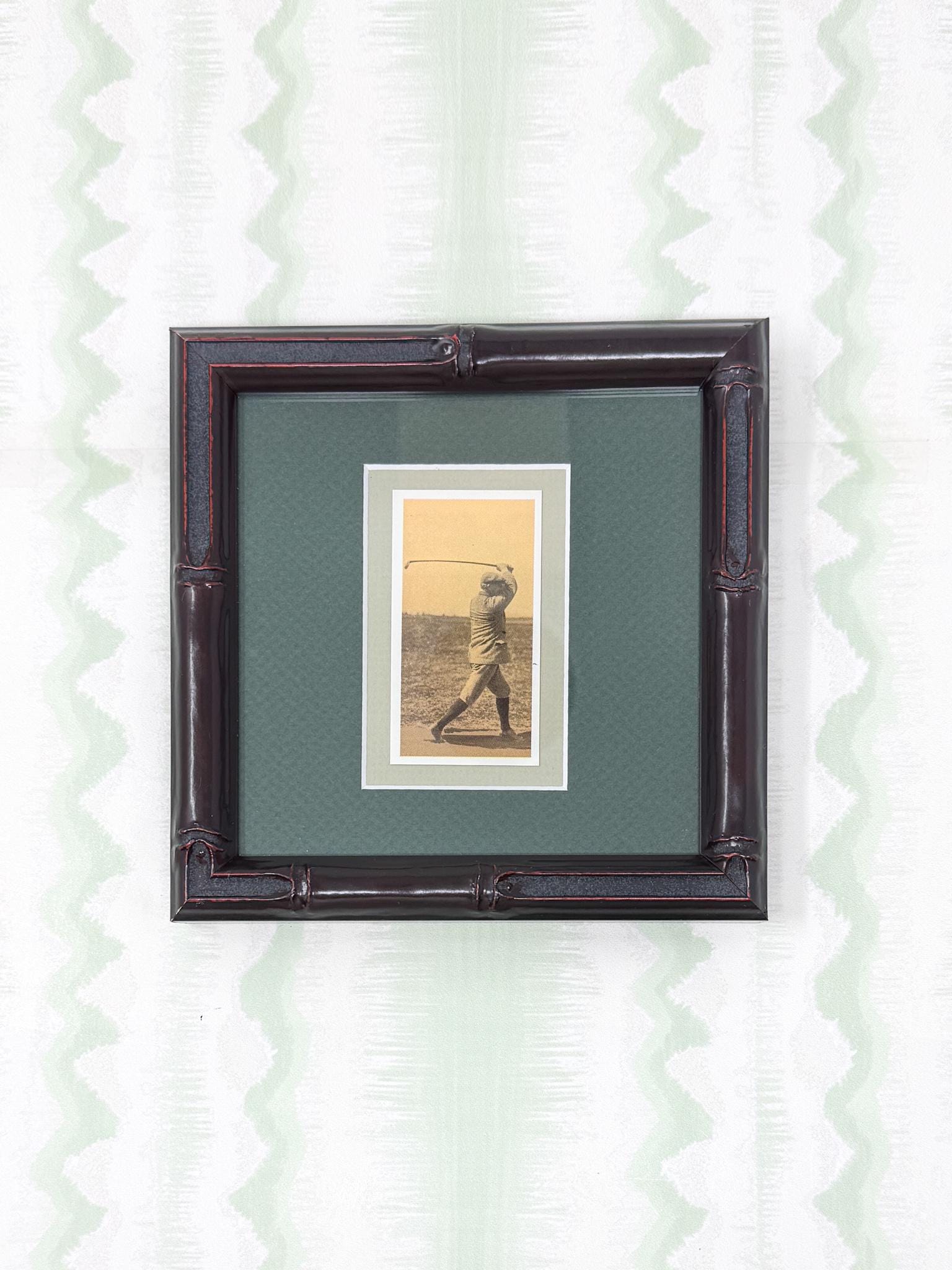 Framed Vintage Golf Cigarette Card, c. 1988