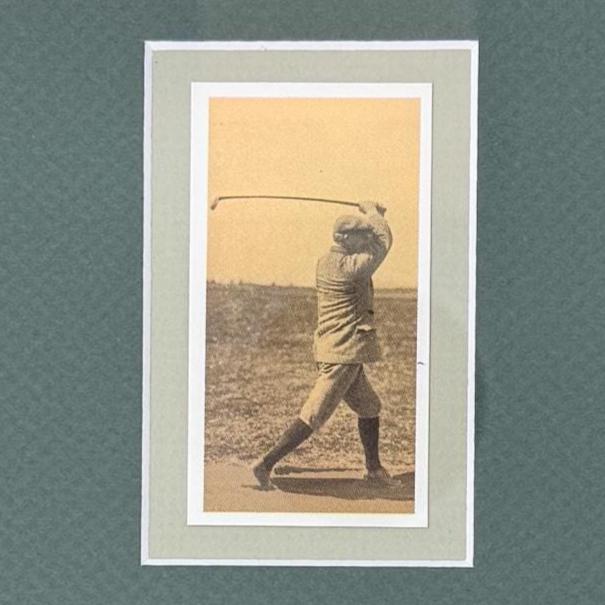 Framed Vintage Golf Cigarette Card, c. 1988